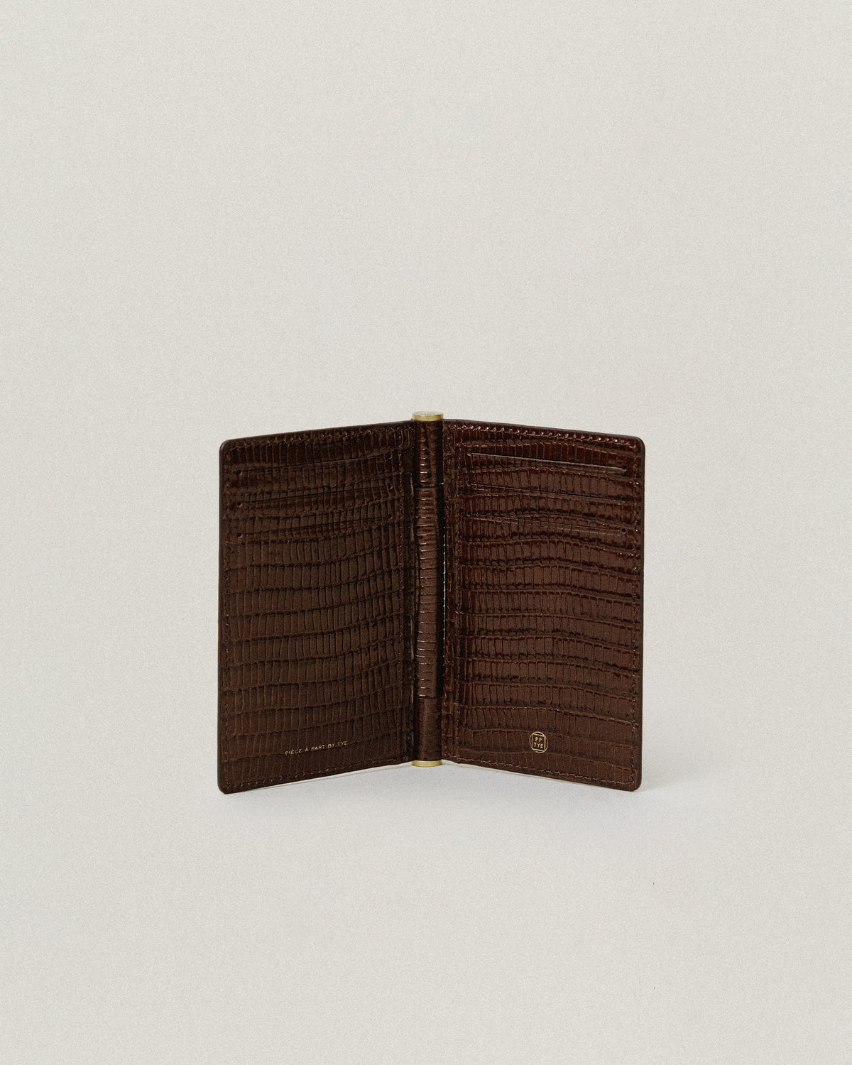 PORTE CARTES PAUMELLE LIZARD CHOCOLATE