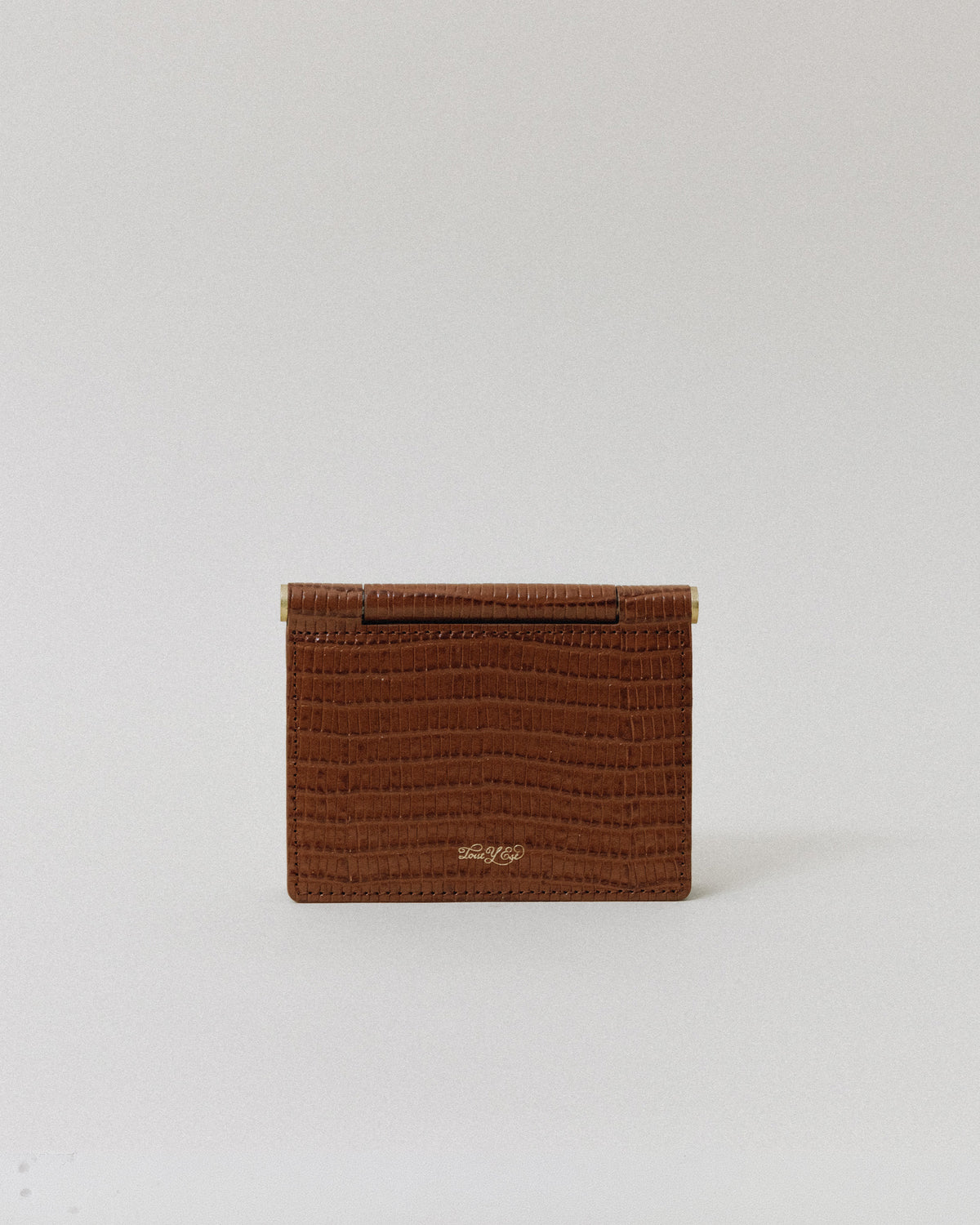PORTE CARTES DE VISITE PAUMELLE LIZARD BROWN