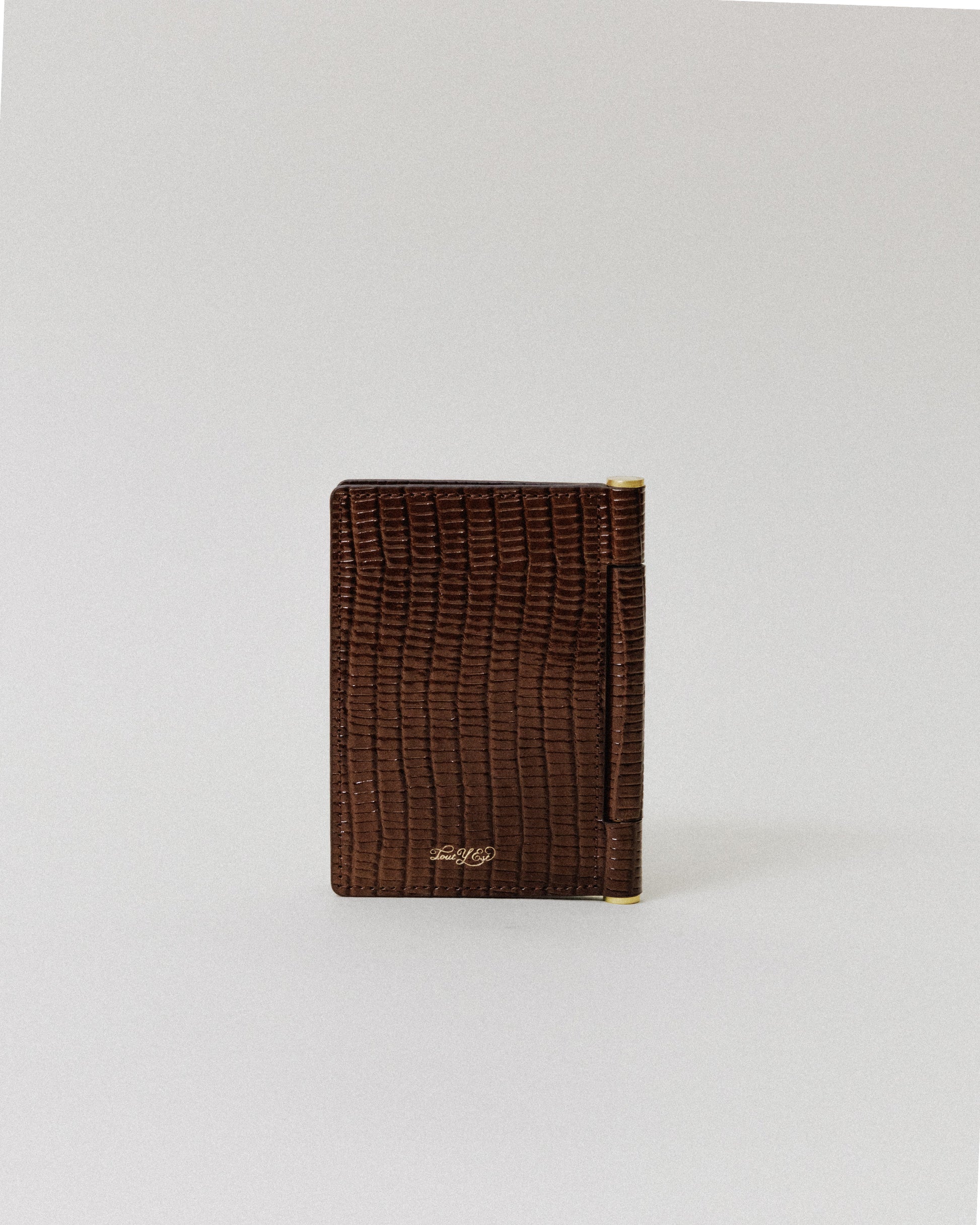 PORTE CARTES PAUMELLE LIZARD CHOCOLATE