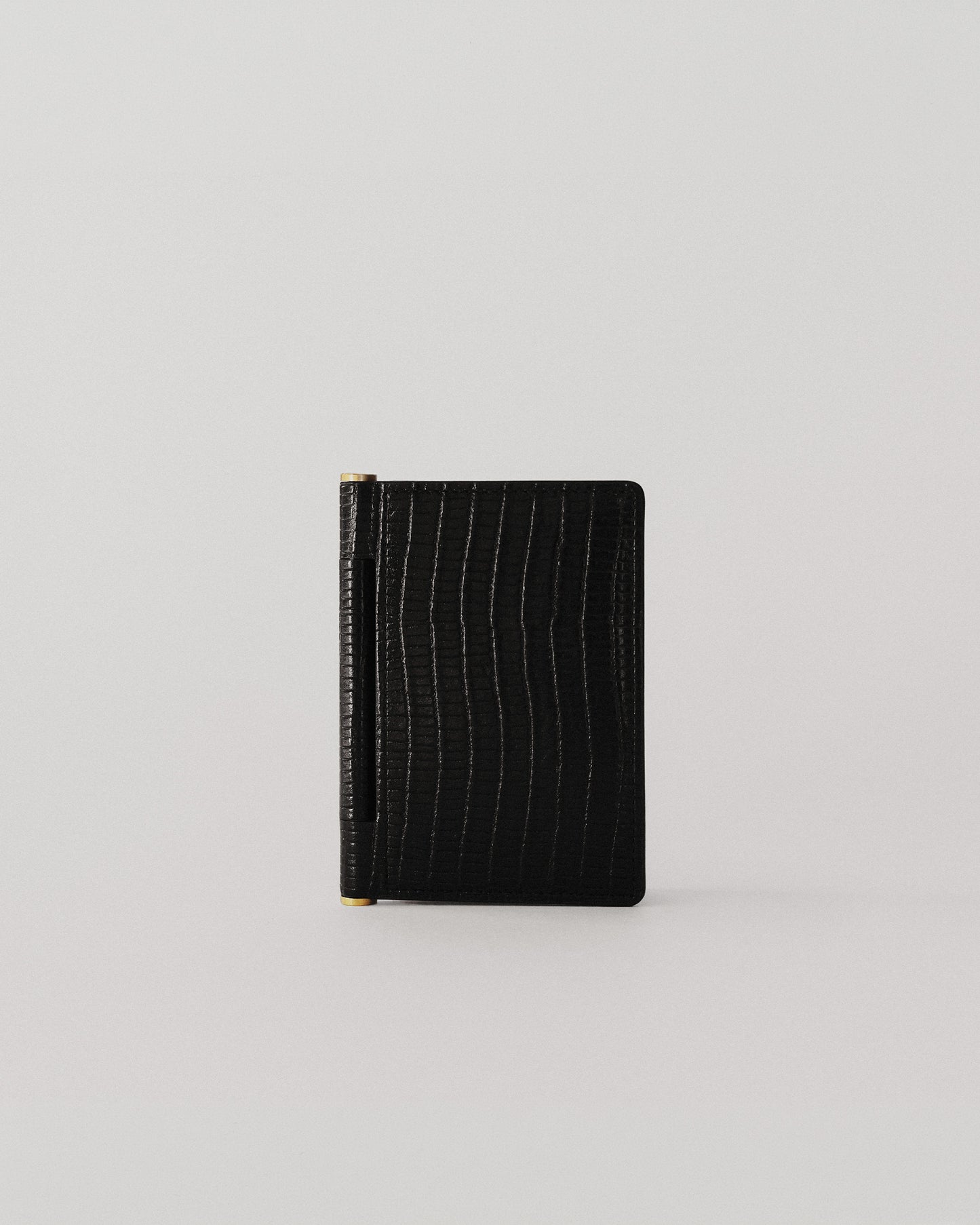 PORTE CARTES PAUMELLE LIZARD BLACK