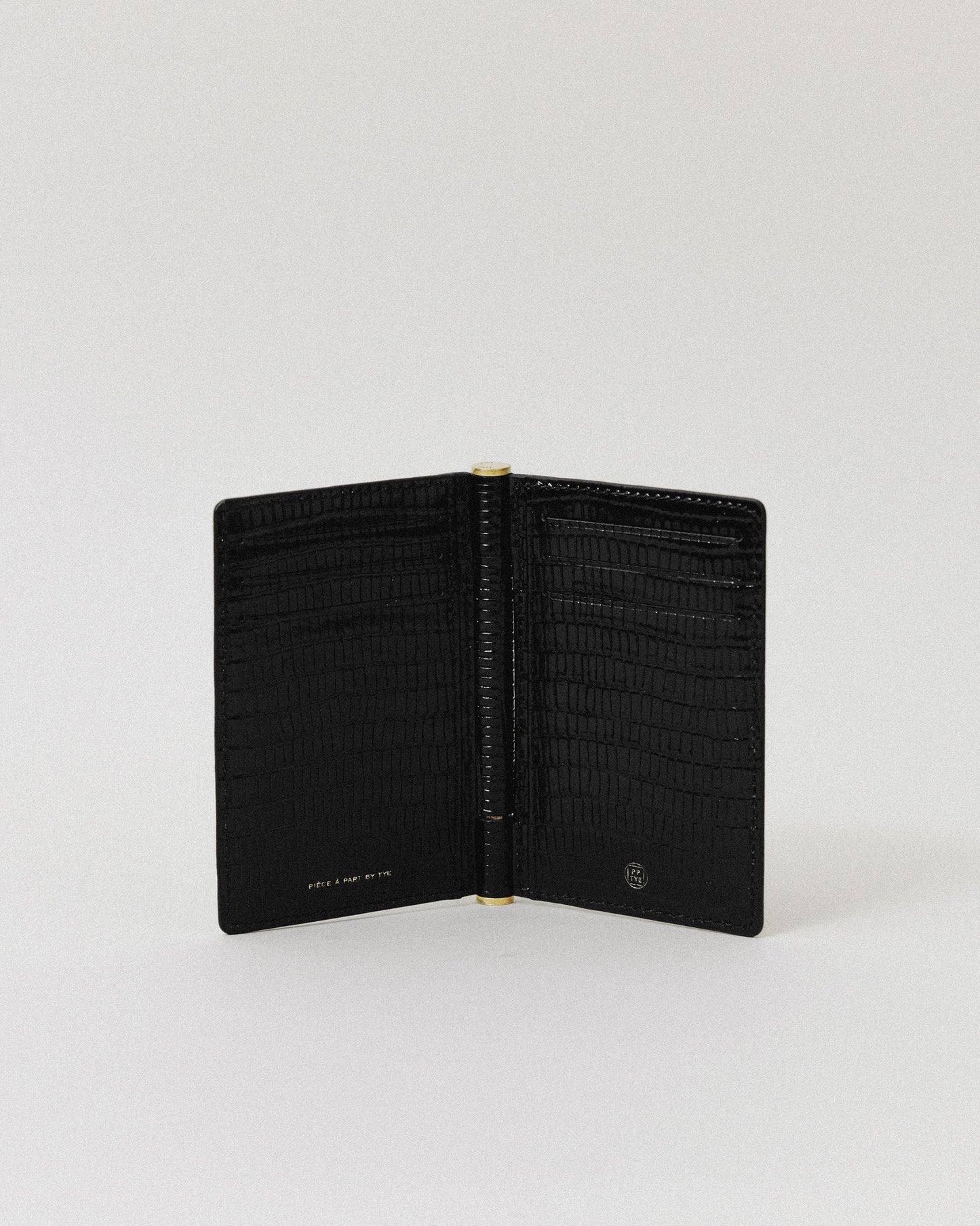 PORTE CARTES PAUMELLE LIZARD BLACK