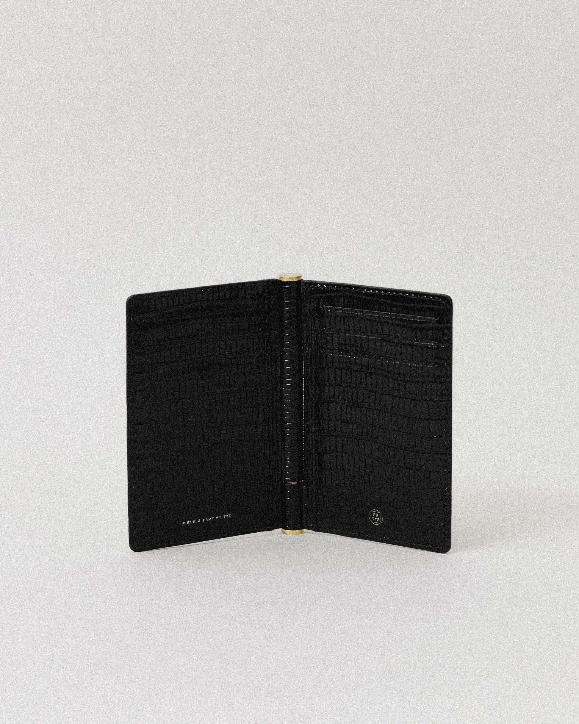 PORTE CARTES PAUMELLE LIZARD BLACK