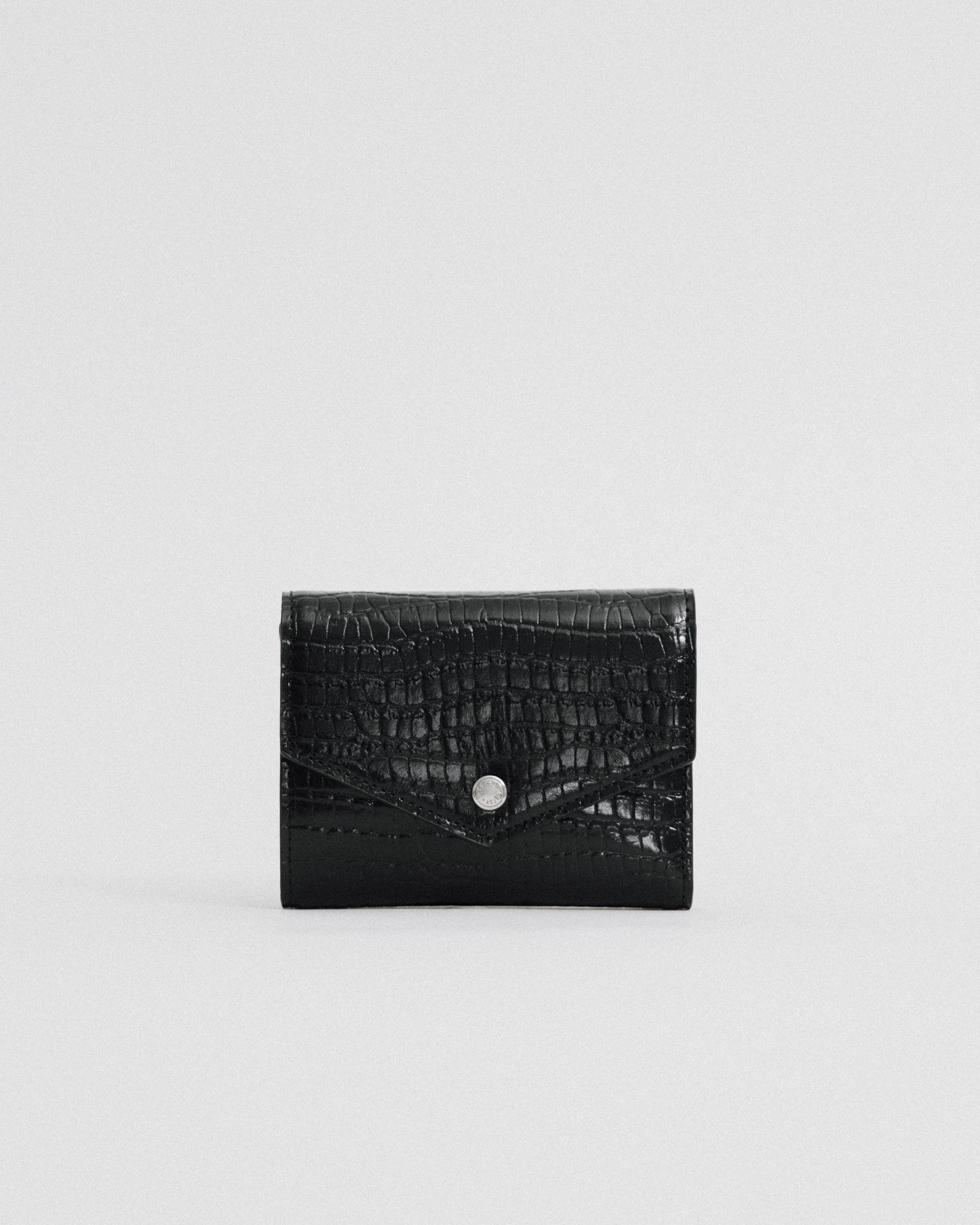 PORTEFEUILLE SNAP CROCO BLACK
