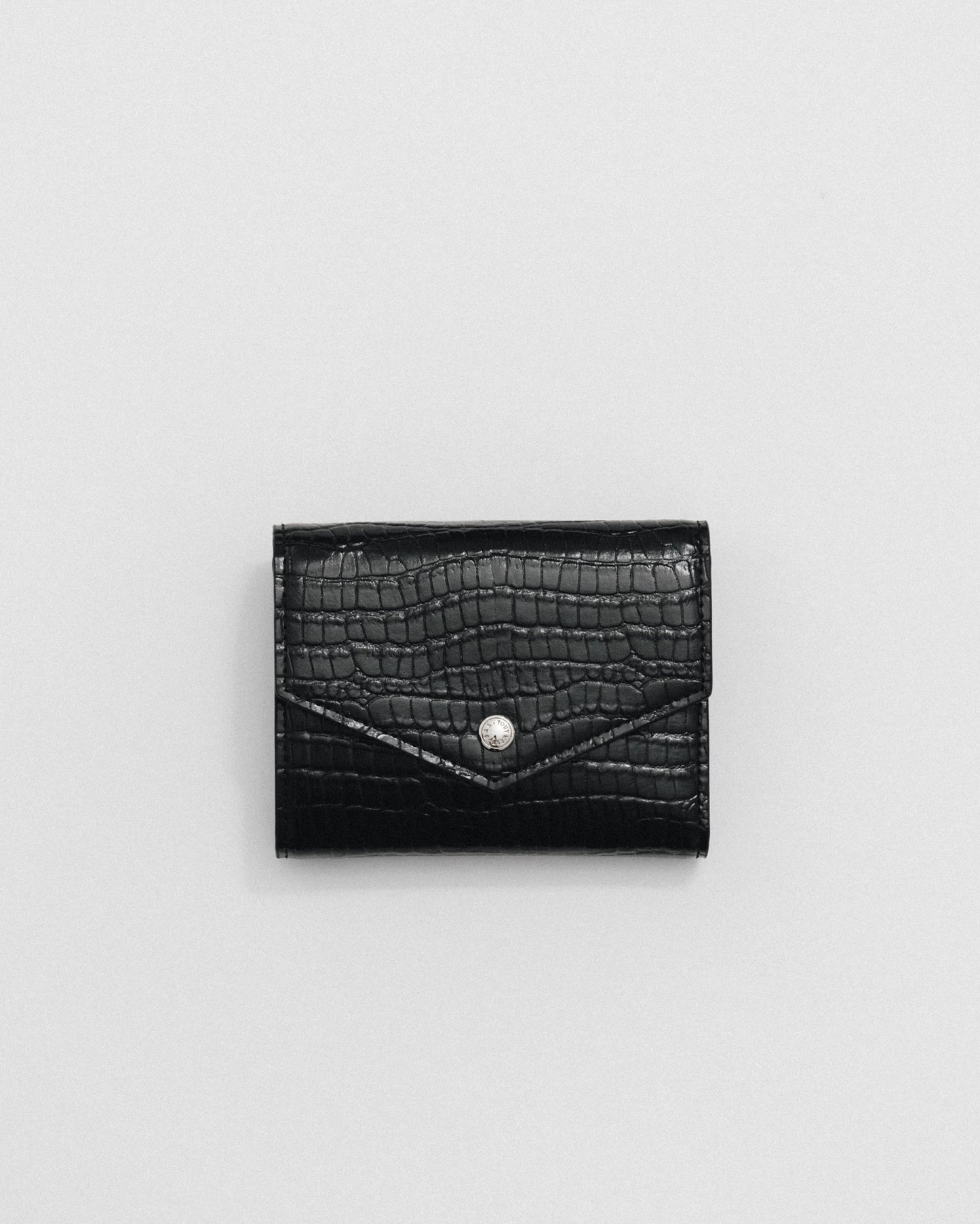 PORTEFEUILLE SNAP CROCO BLACK
