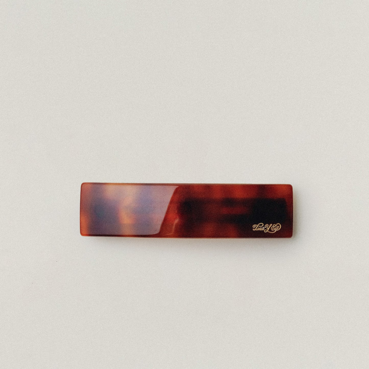 BARRETTE CARRÉE LARGE BROWN