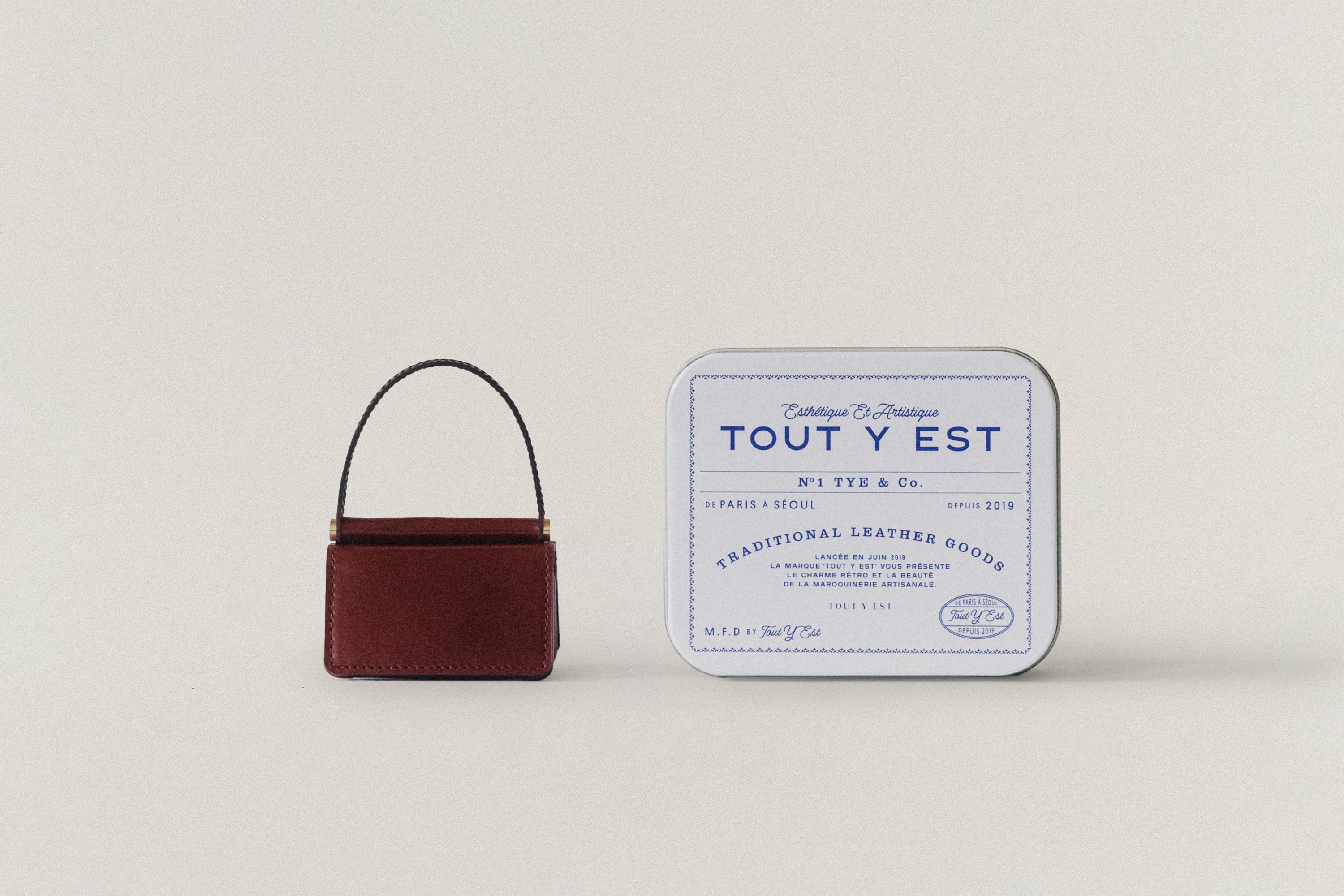 PORTE CLÉS PAUMELLE BURGUNDY – TOUT Y EST