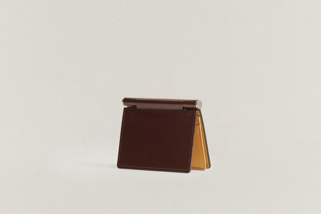 PORTE CARTES DE VISITE PAUMELLE BROWN / NATURAL