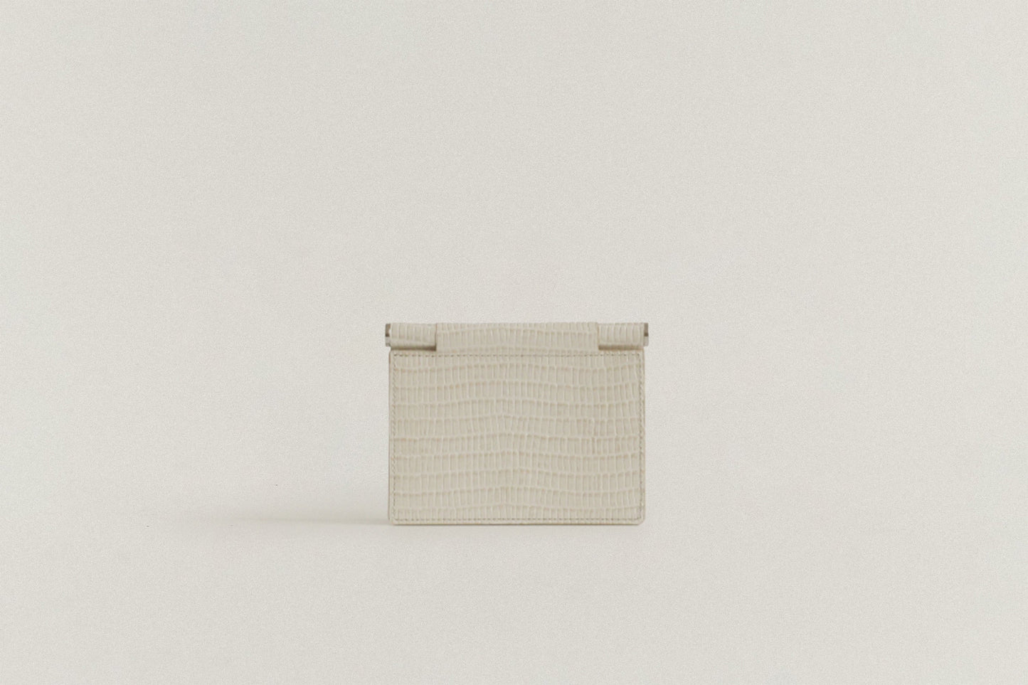 PORTE CARTES DE VISITE PAUMELLE LIZARD WHITE
