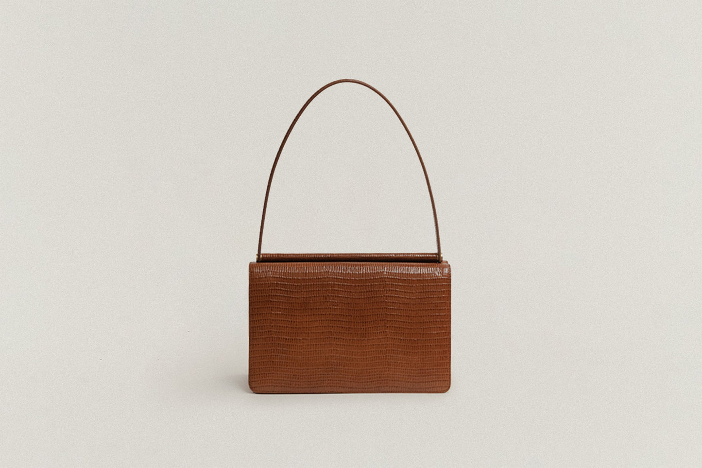 SAC PAUMELLE LIZARD BROWN