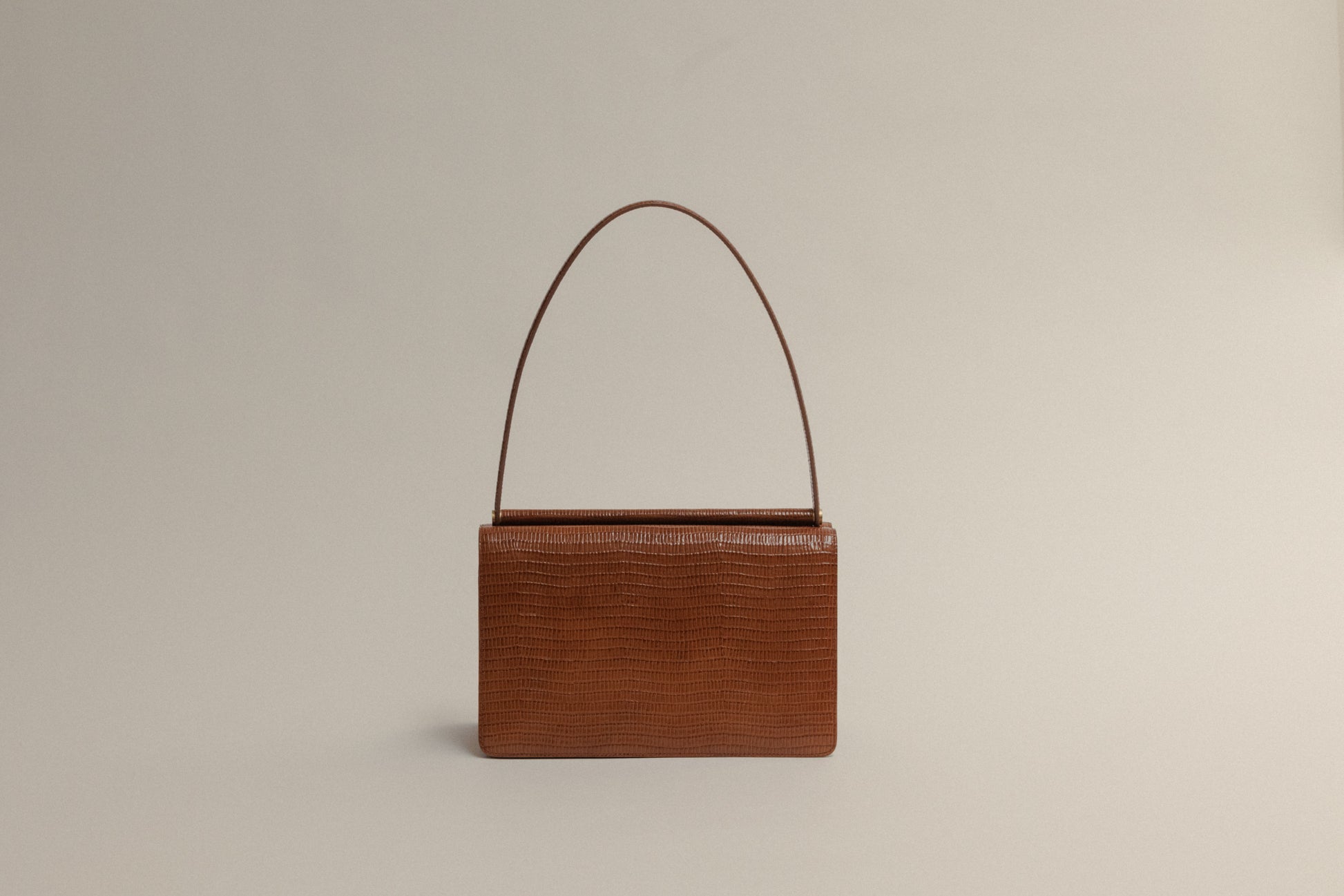 SAC PAUMELLE LIZARD BROWN