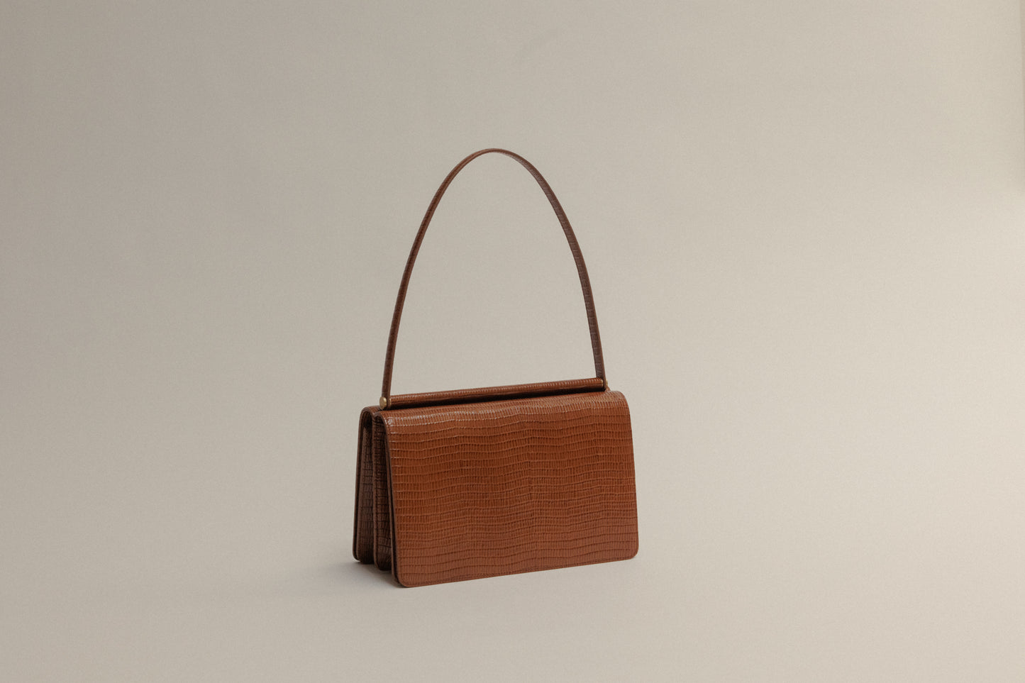 SAC PAUMELLE LIZARD BROWN