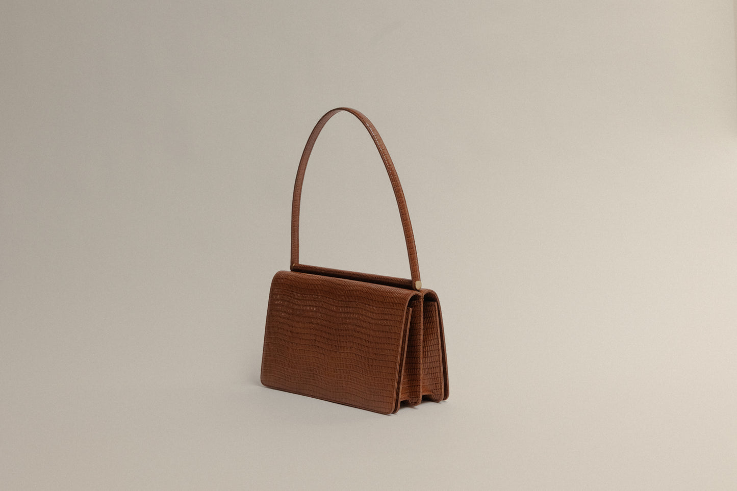 SAC PAUMELLE LIZARD BROWN