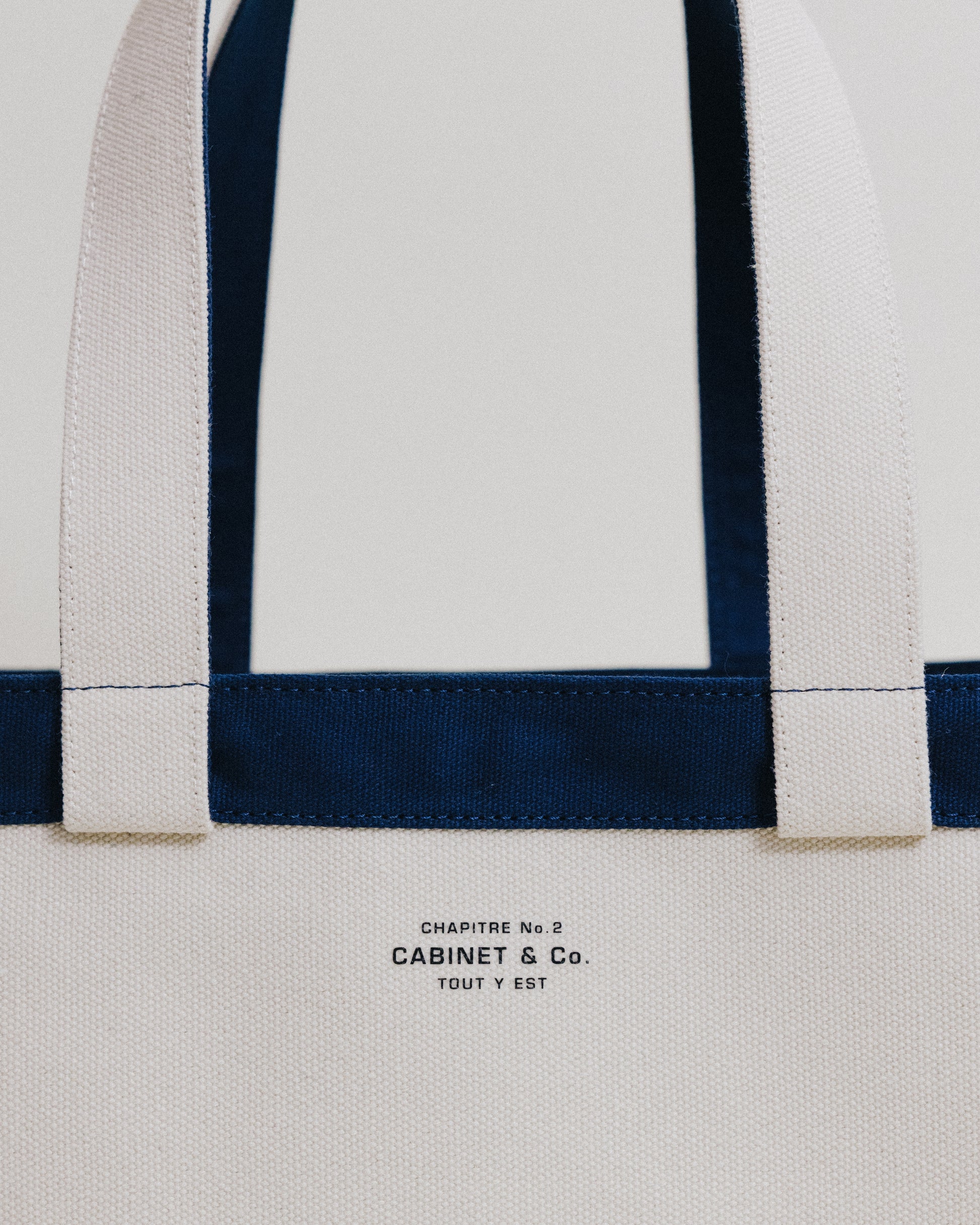 CABINET&CO. TOTE LARGE NAVY