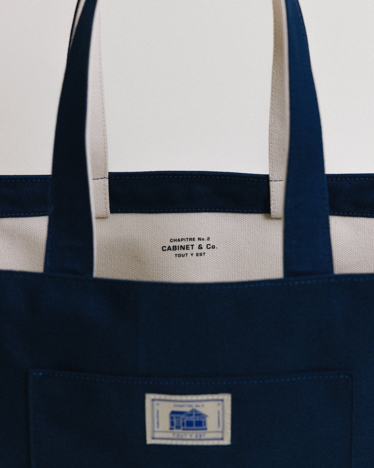 CABINET&CO. TOTE LARGE NAVY