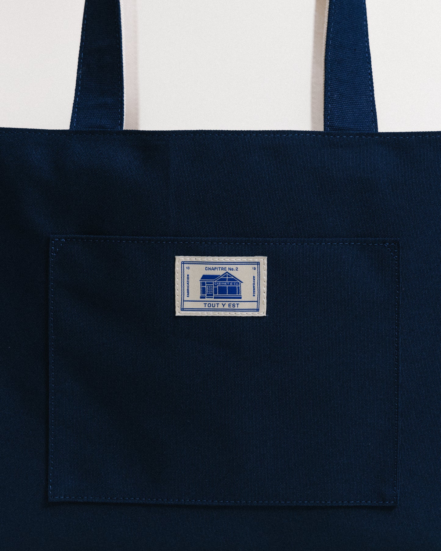 CABINET&CO. TOTE LARGE NAVY
