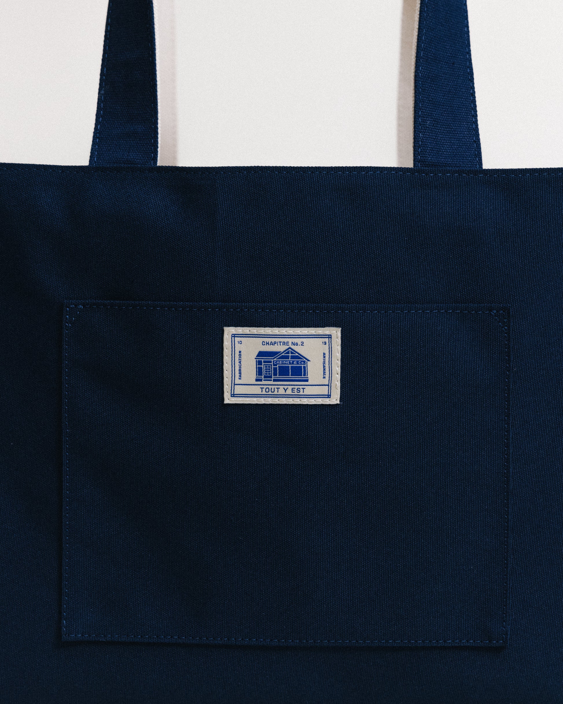 CABINET&CO. TOTE LARGE NAVY