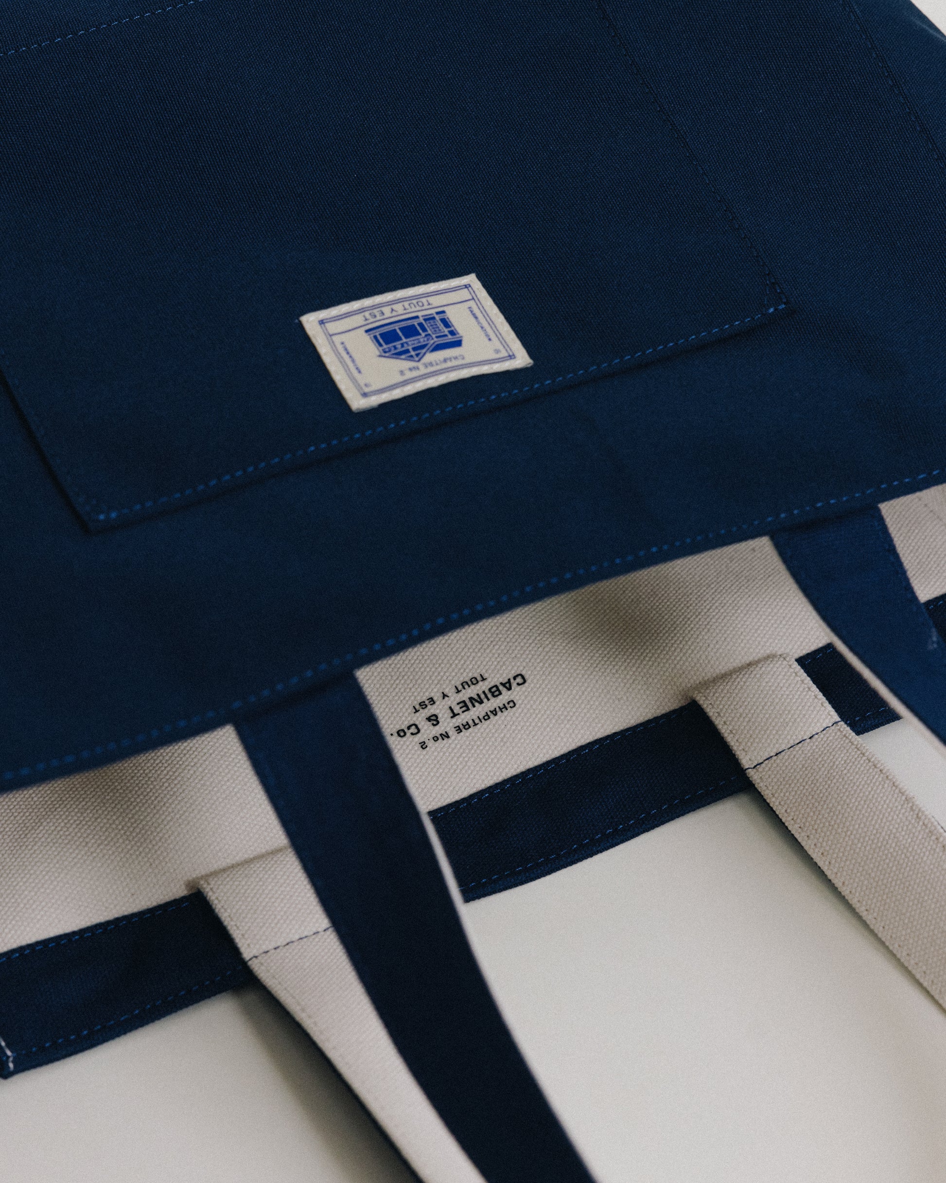 CABINET&CO. TOTE LARGE NAVY