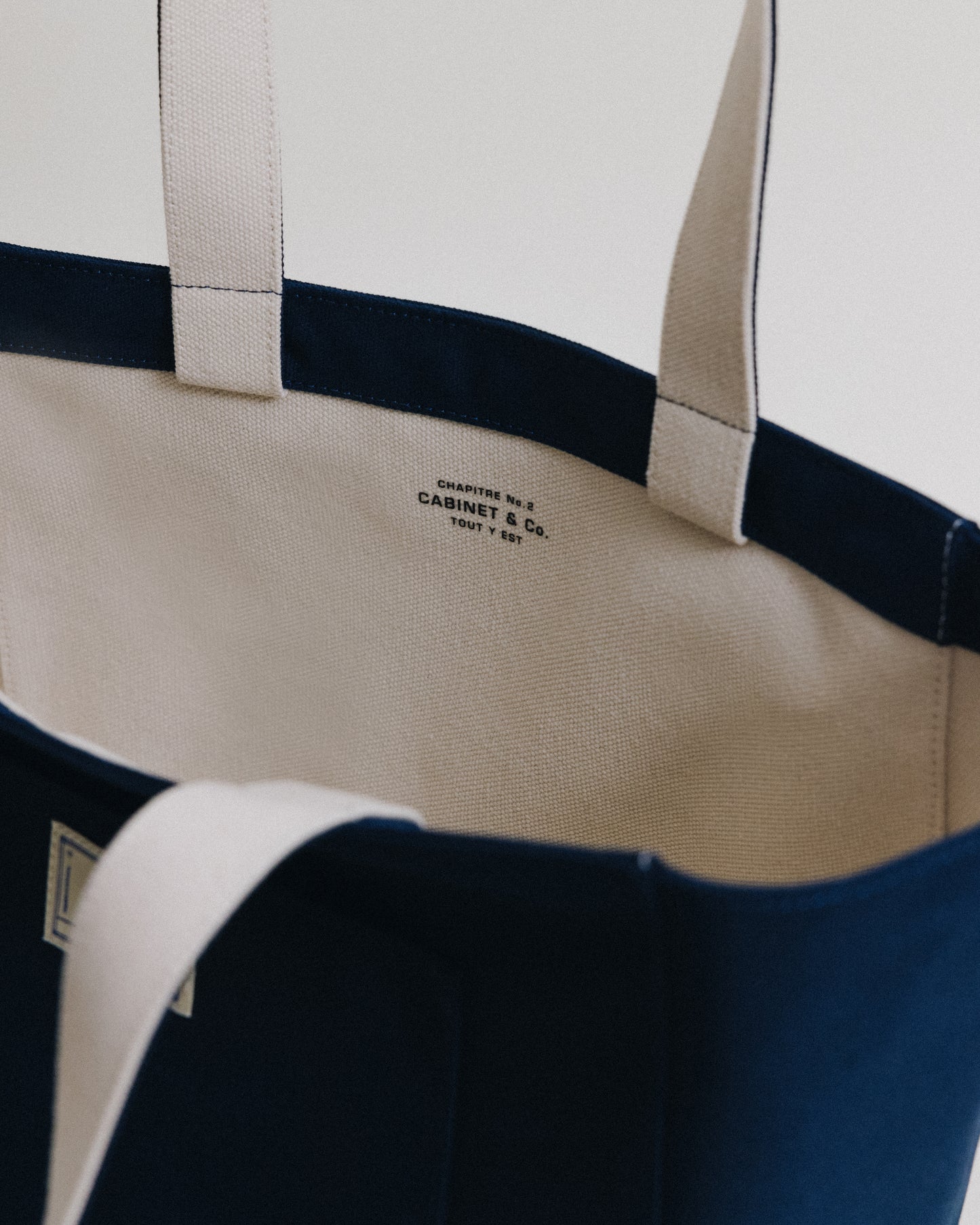 CABINET&CO. TOTE LARGE NAVY