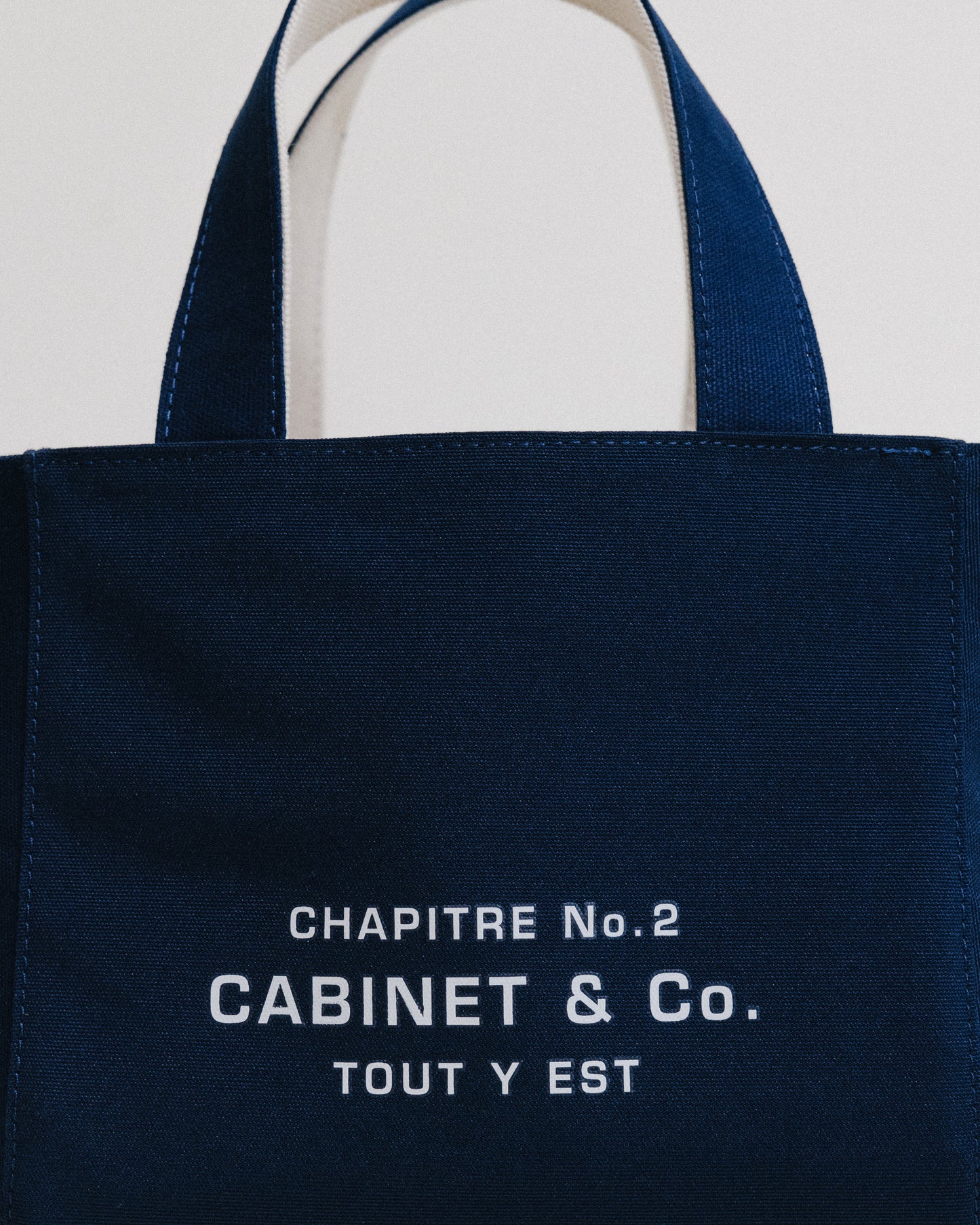 CABINET&CO. TOTE SMALL NAVY