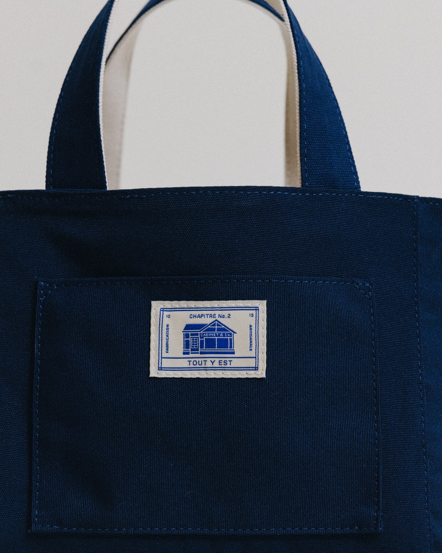 CABINET&CO. TOTE SMALL NAVY