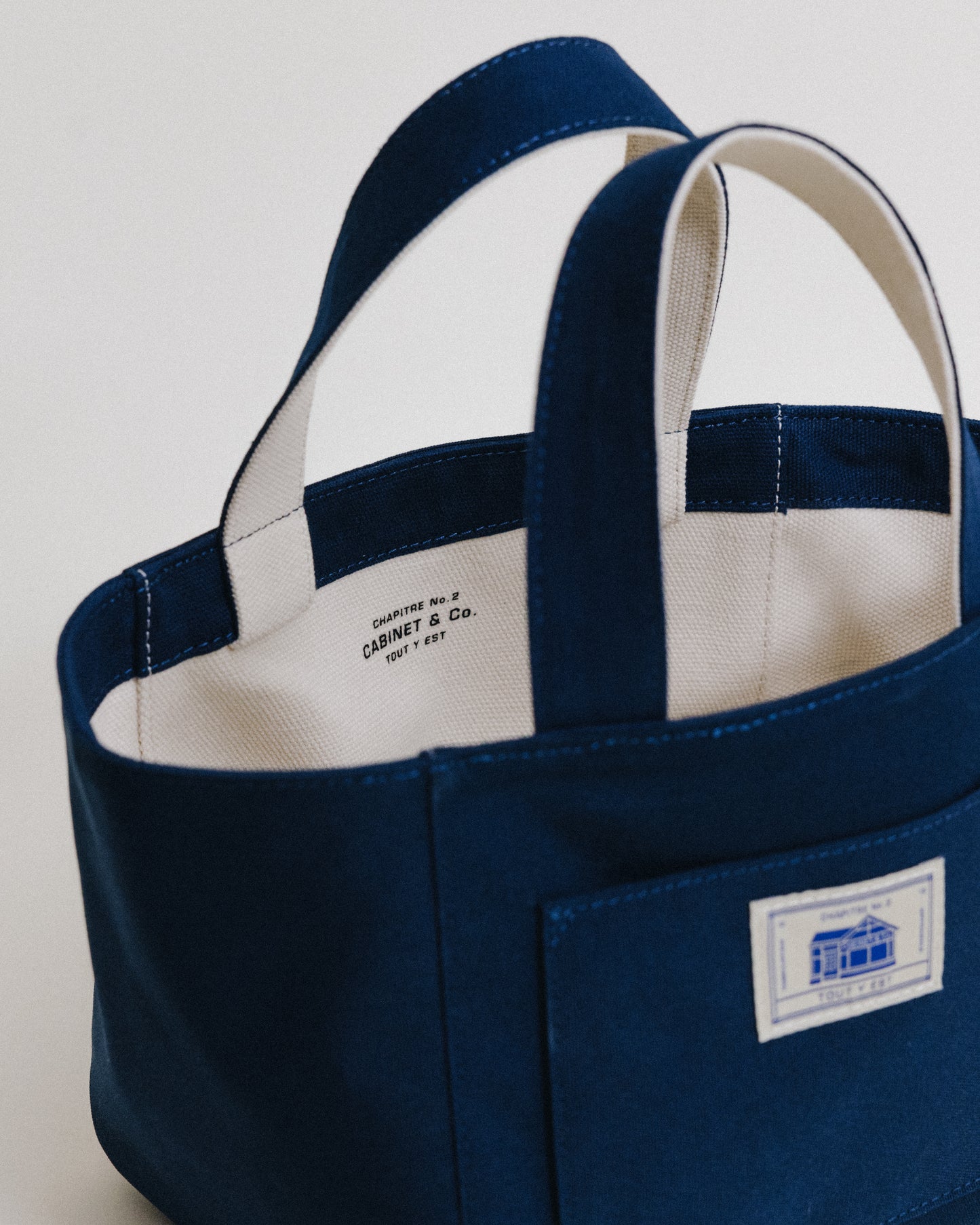 CABINET&CO. TOTE SMALL NAVY