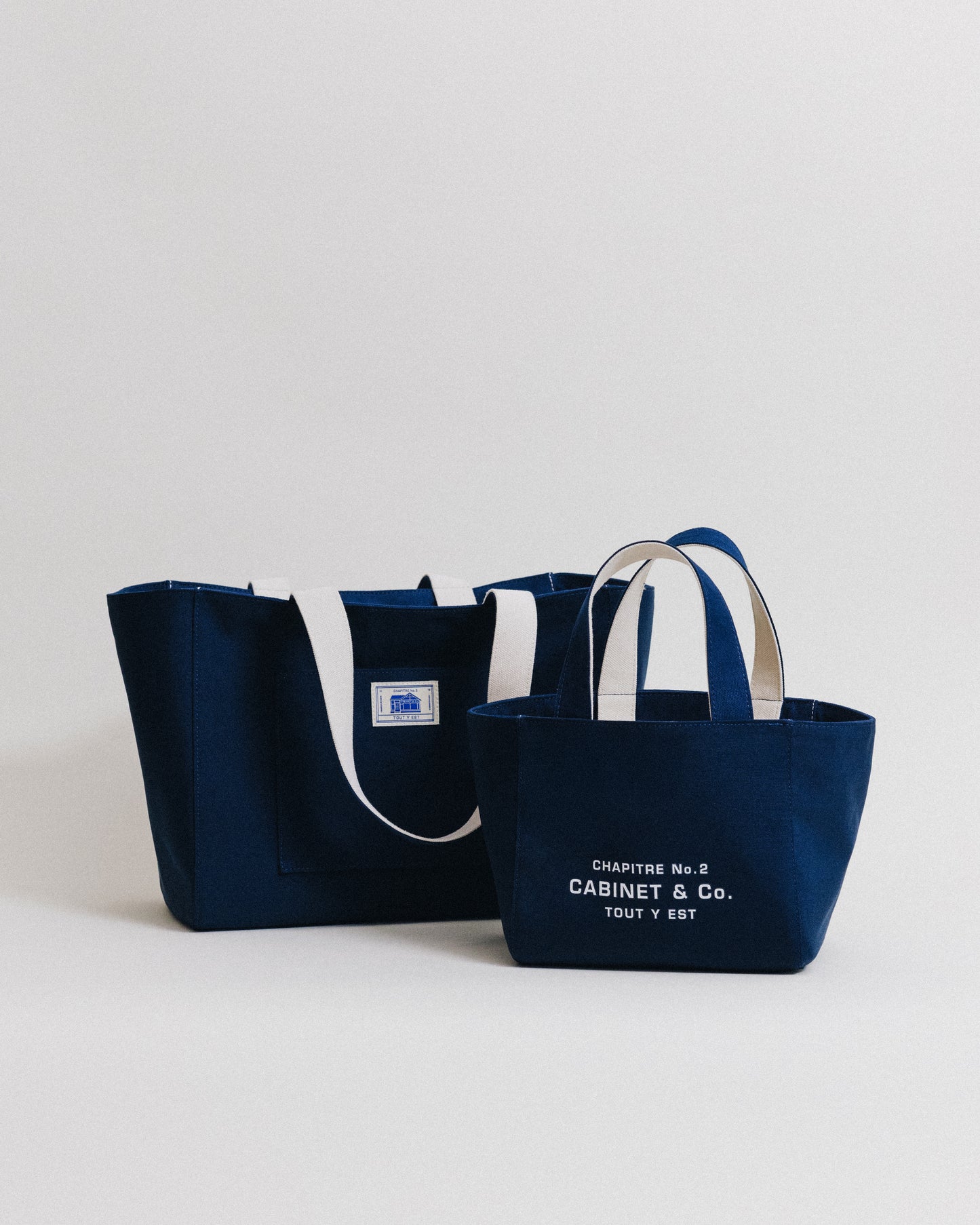 CABINET&CO. TOTE LARGE NAVY