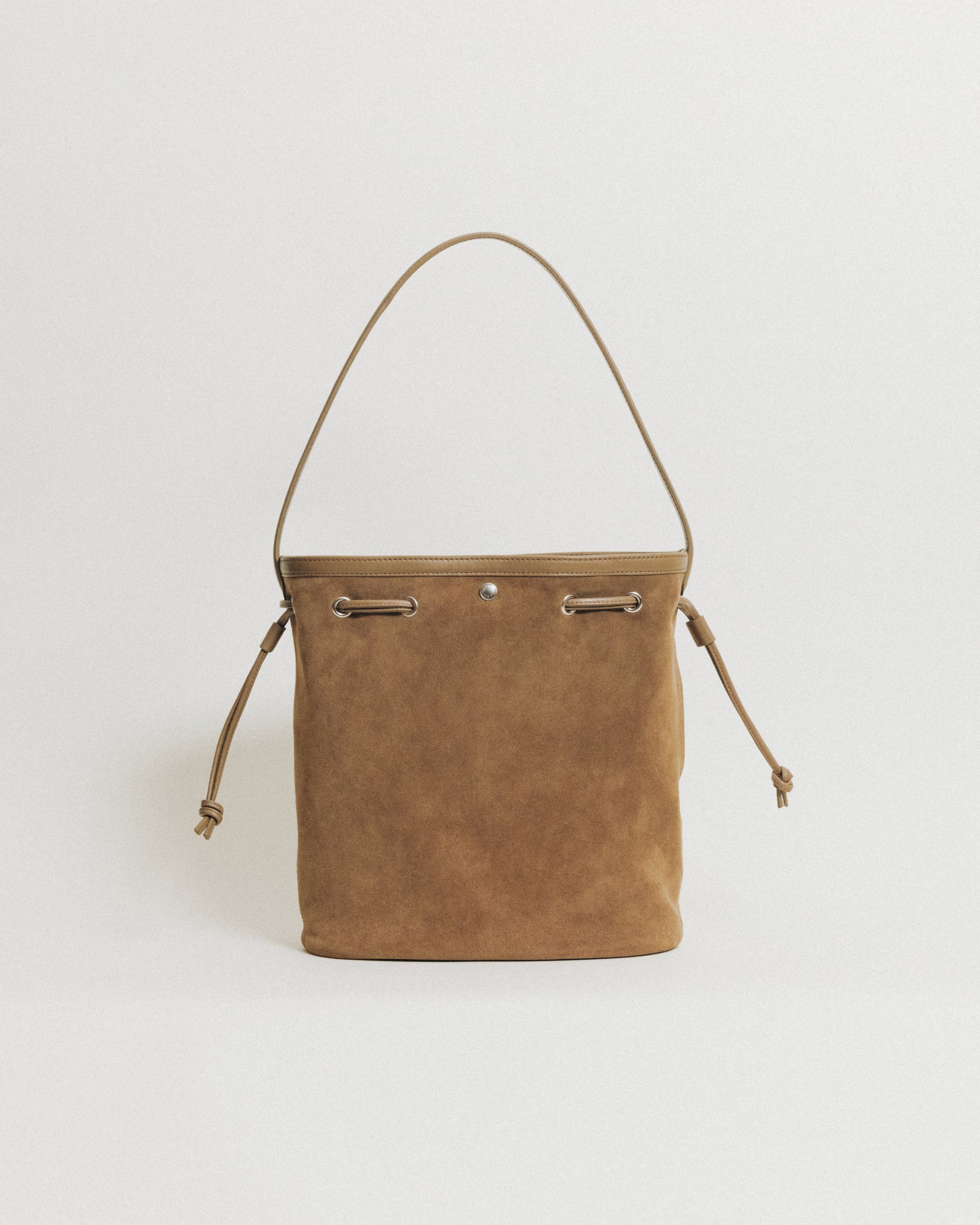 SAC COQUILLE BUCKET SUEDE BEIGE