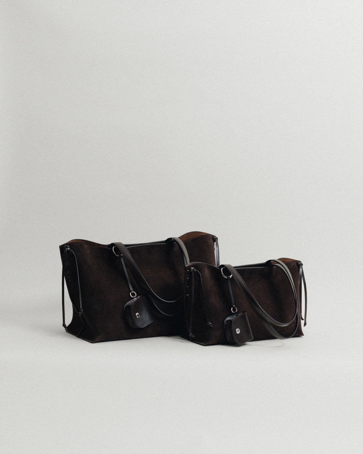 SAC TRESSÉ SMALL SUEDE BROWN