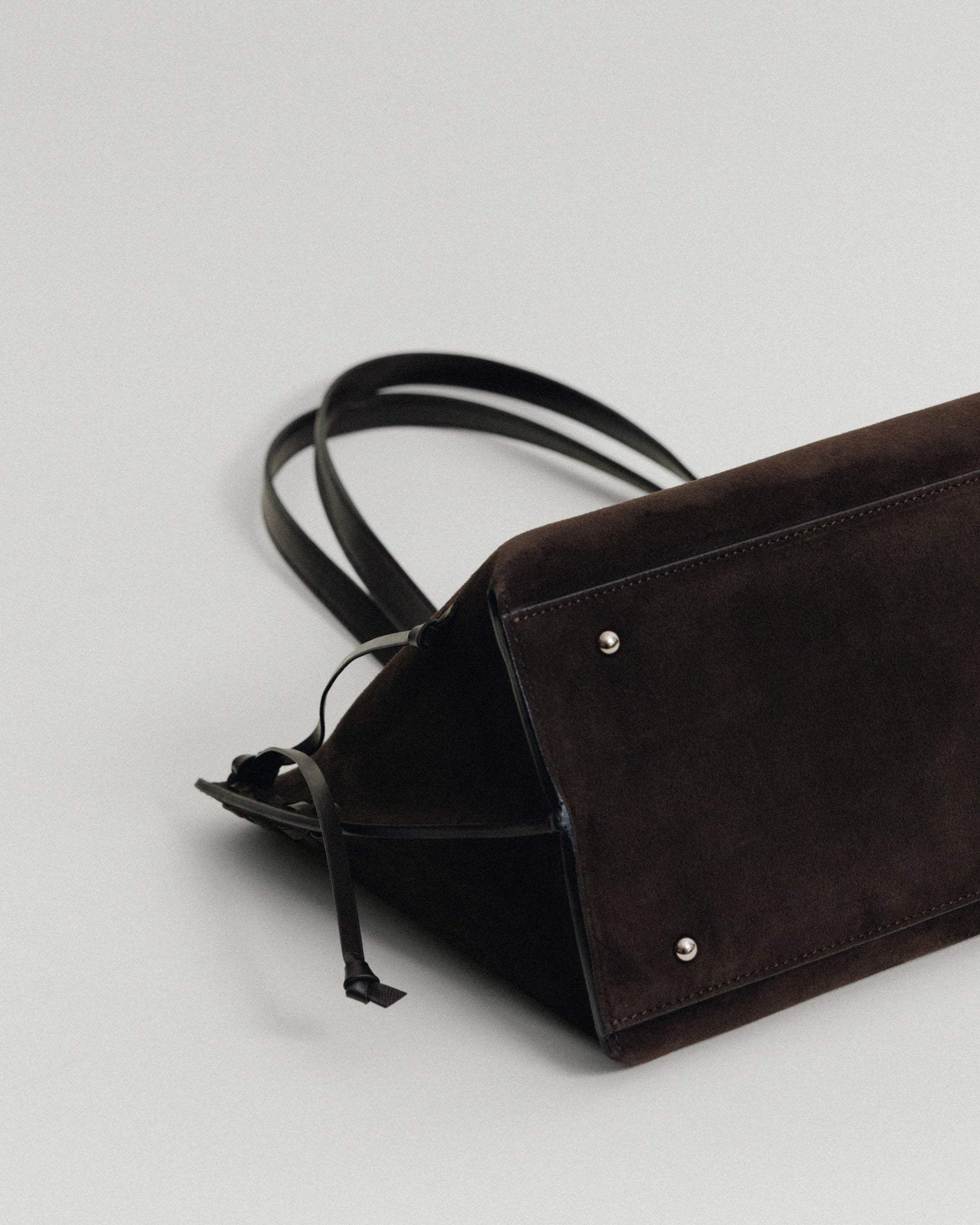 SAC TRESSÉ SMALL SUEDE BROWN