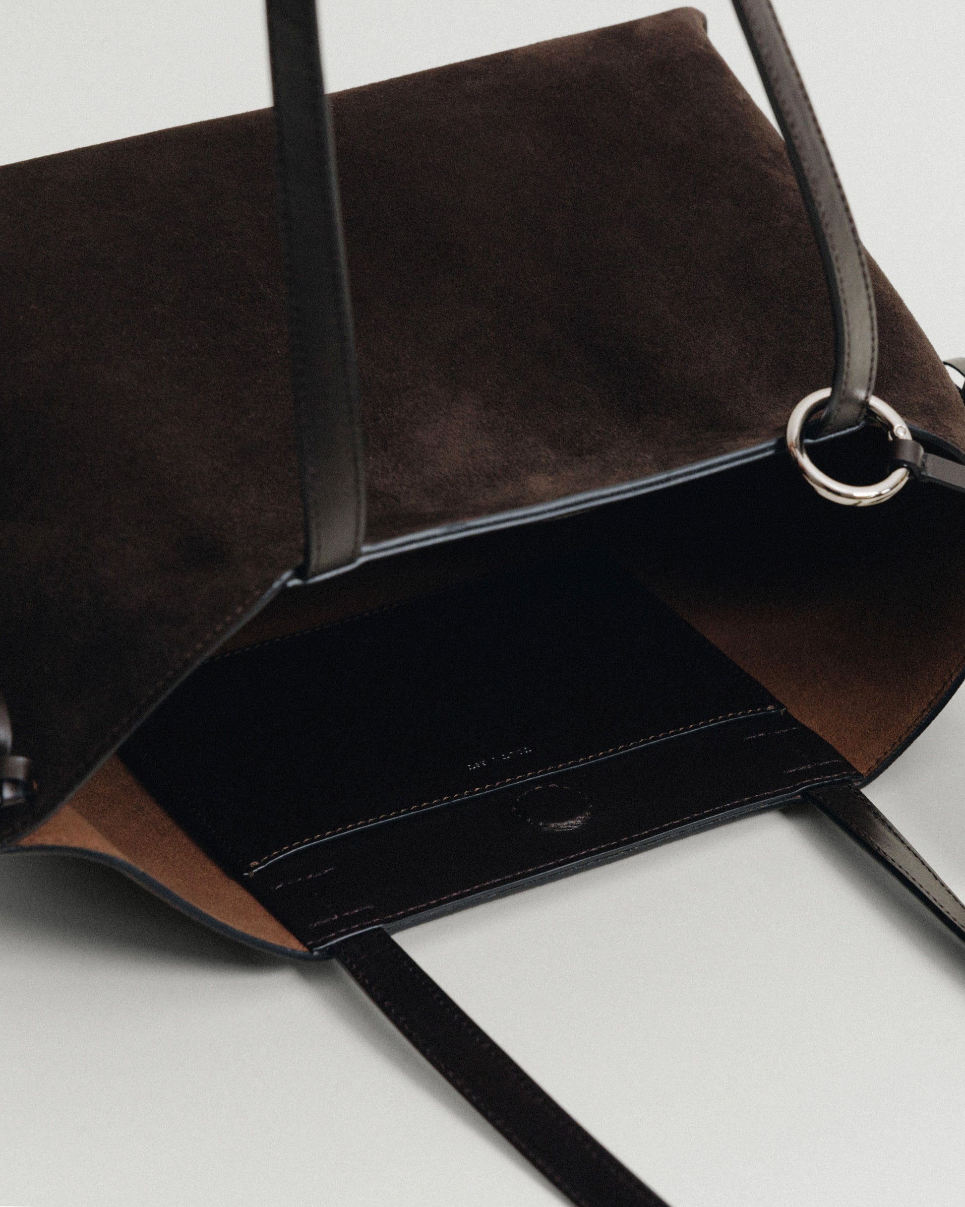 SAC TRESSÉ SMALL SUEDE BROWN