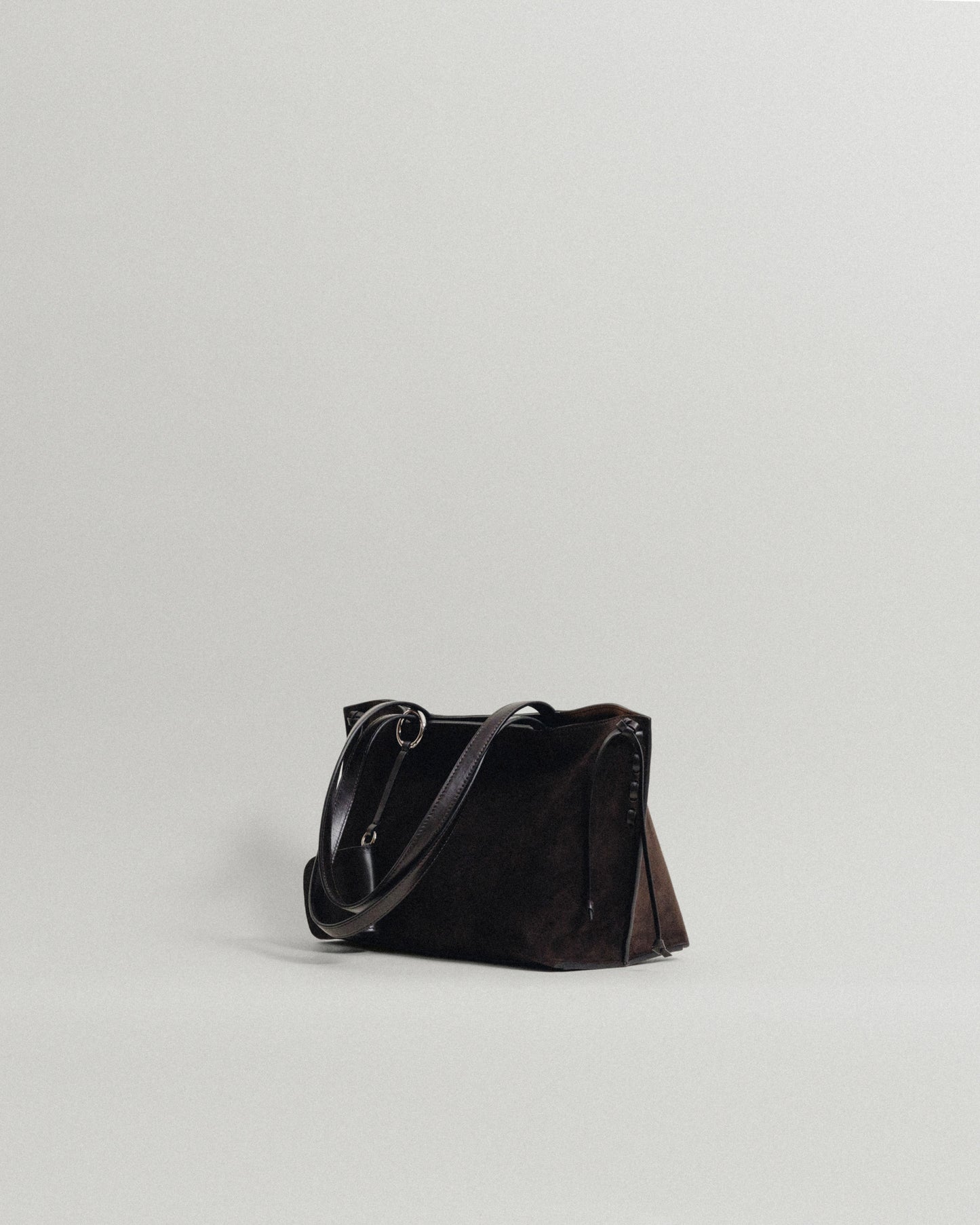 SAC TRESSÉ SMALL SUEDE BROWN