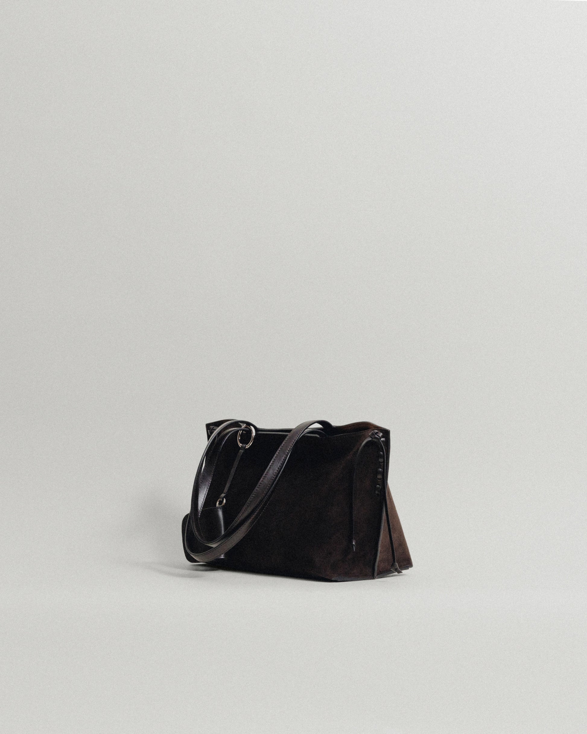 SAC TRESSÉ SMALL SUEDE BROWN