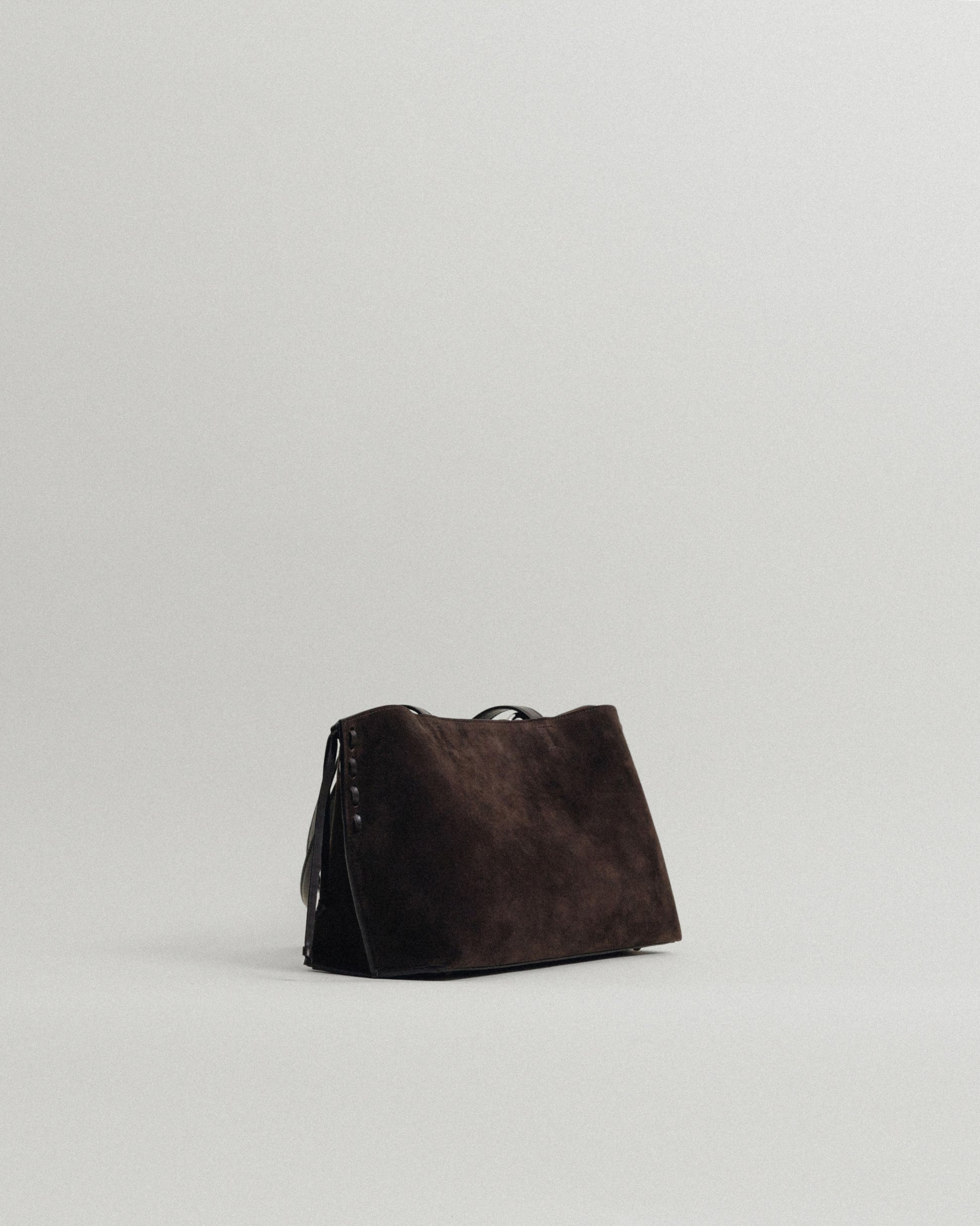 SAC TRESSÉ SMALL SUEDE BROWN