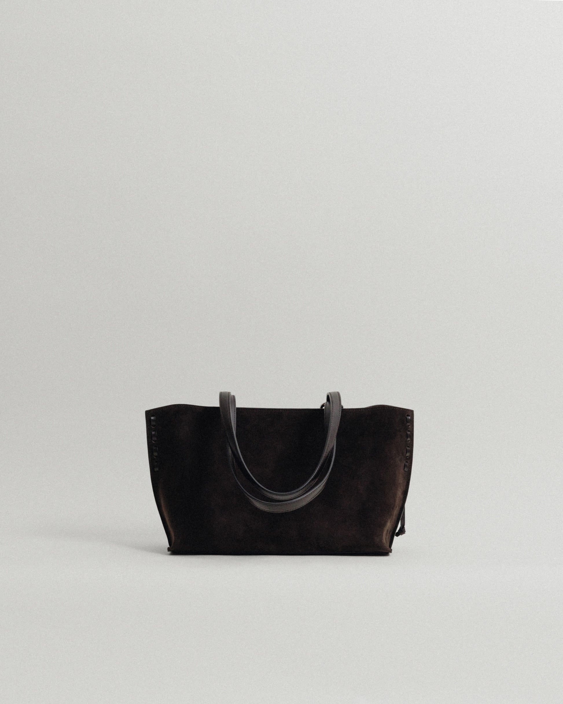 SAC TRESSÉ SMALL SUEDE BROWN