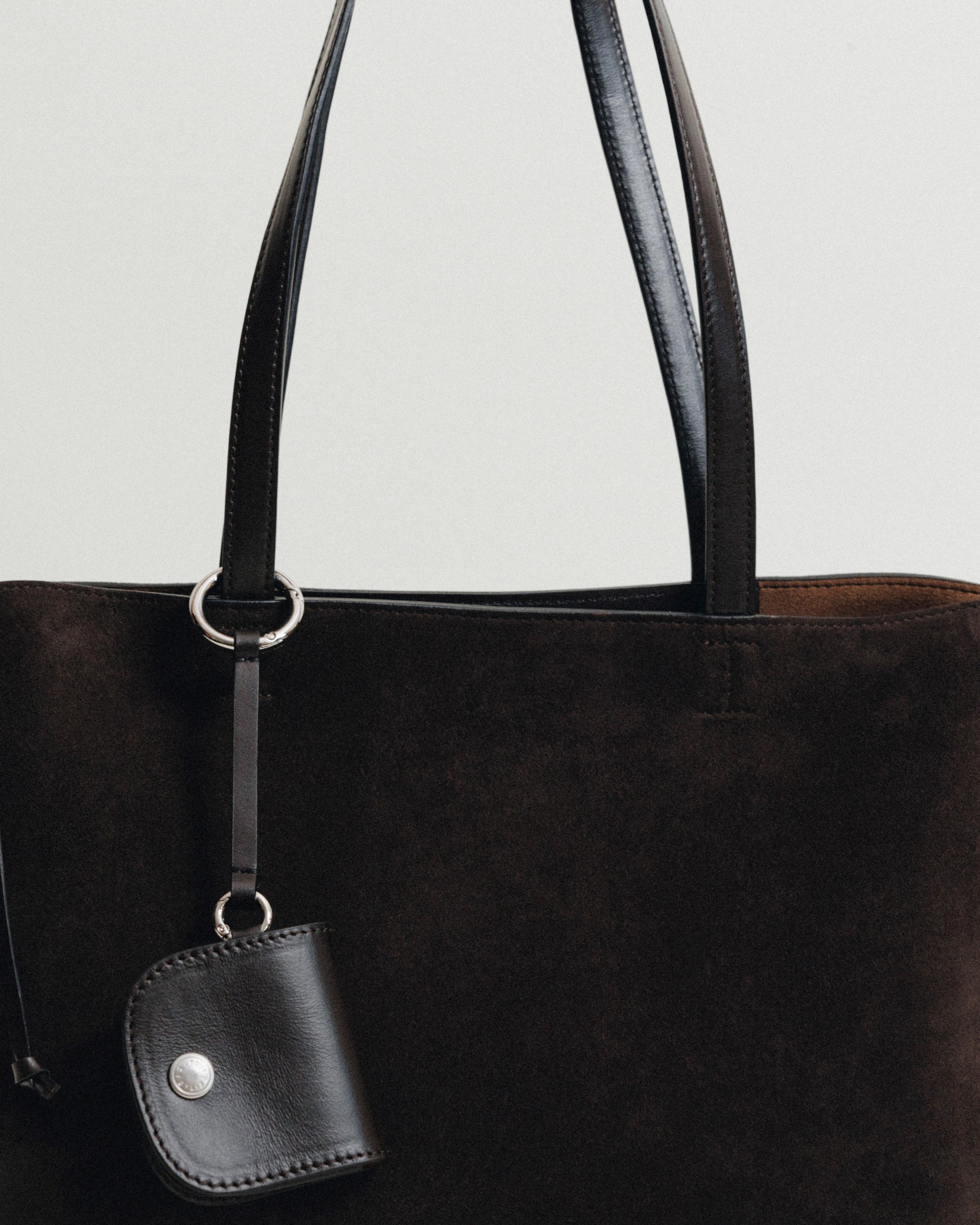 SAC TRESSÉ SMALL SUEDE BROWN