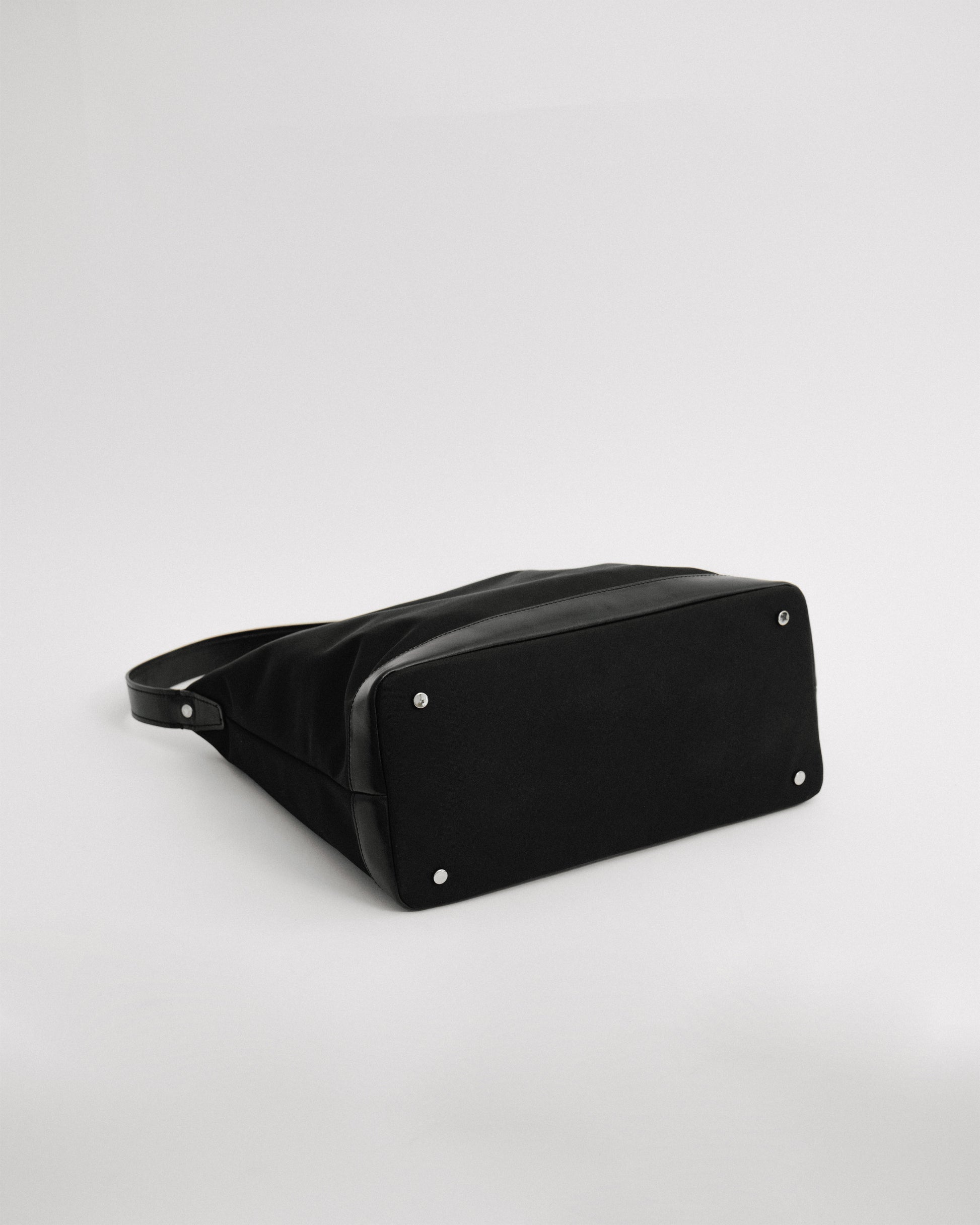 SAC TRESSÉ HOBO TOILE BLACK