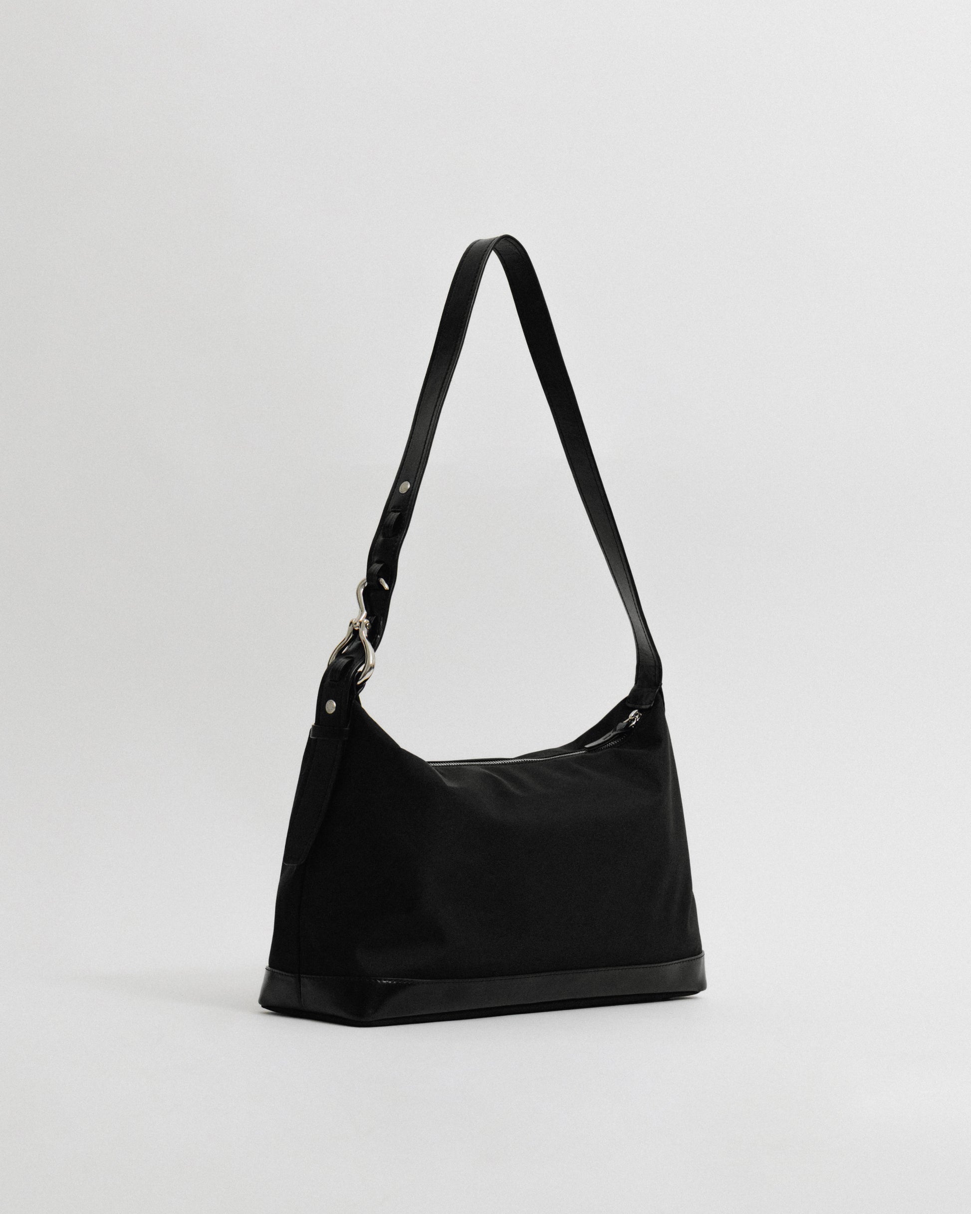 SAC TRESSÉ ÉPAULE TOILE BLACK