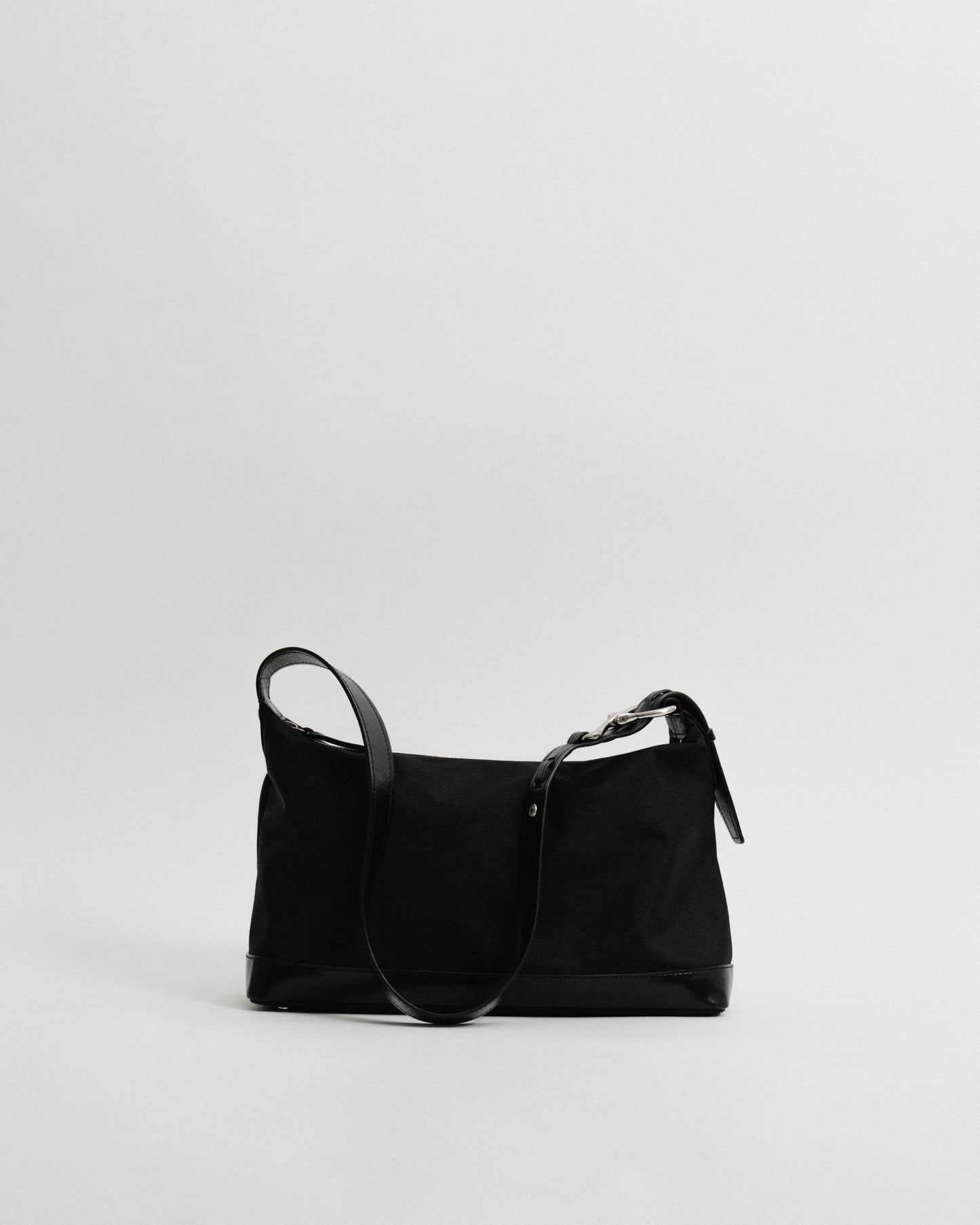 SAC TRESSÉ ÉPAULE TOILE BLACK