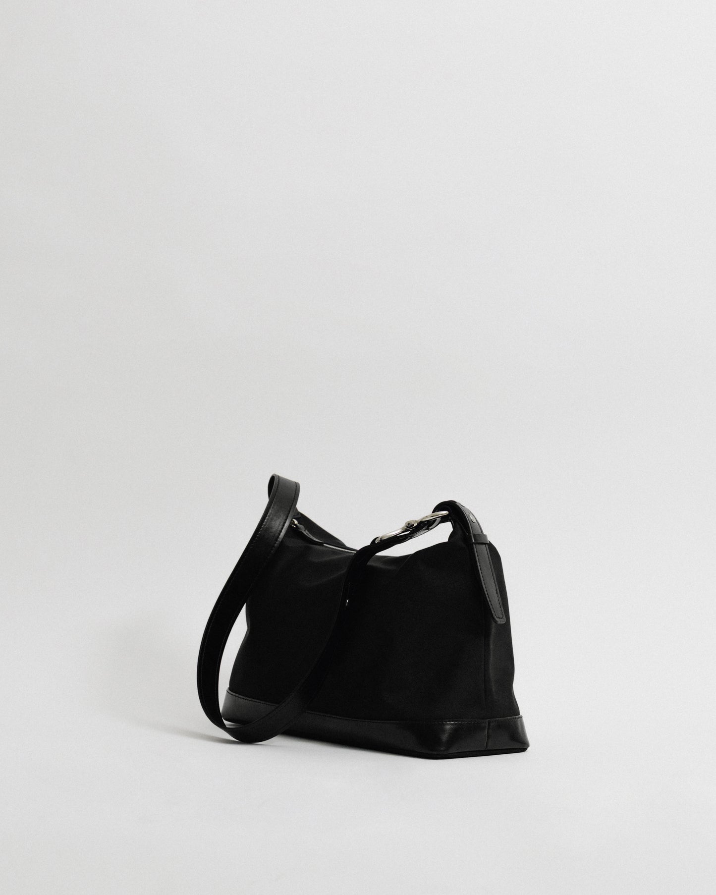 SAC TRESSÉ ÉPAULE TOILE BLACK