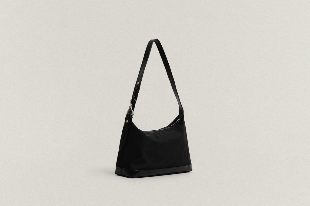 SAC TRESSÉ ÉPAULE TOILE BLACK