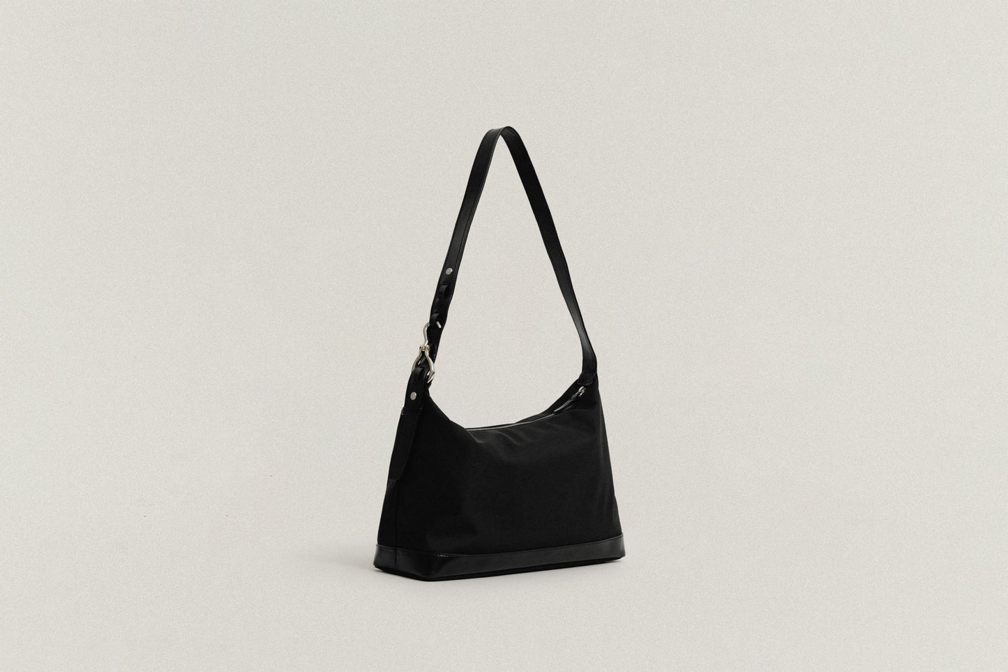 SAC TRESSÉ ÉPAULE TOILE BLACK