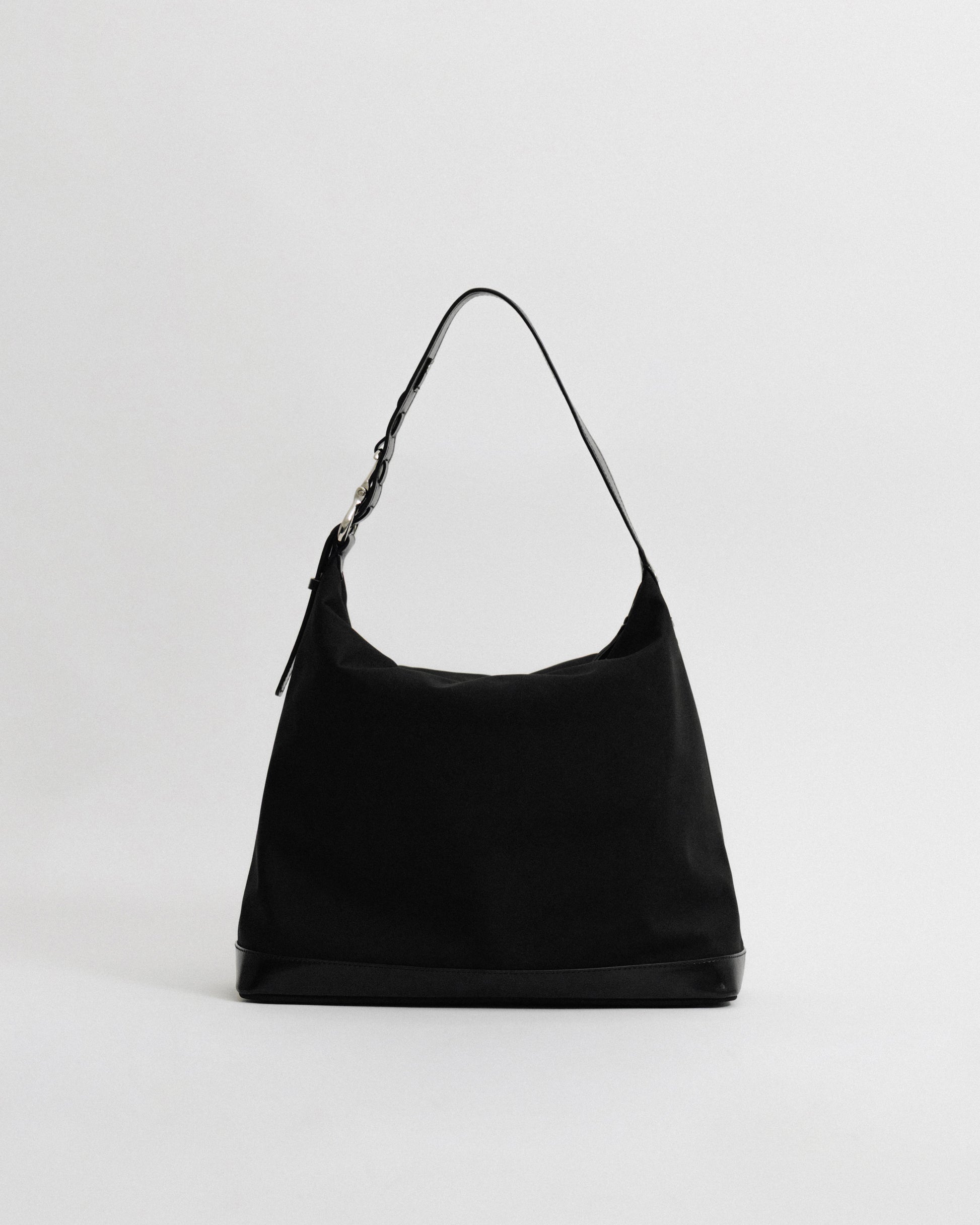 SAC TRESSÉ HOBO TOILE BLACK